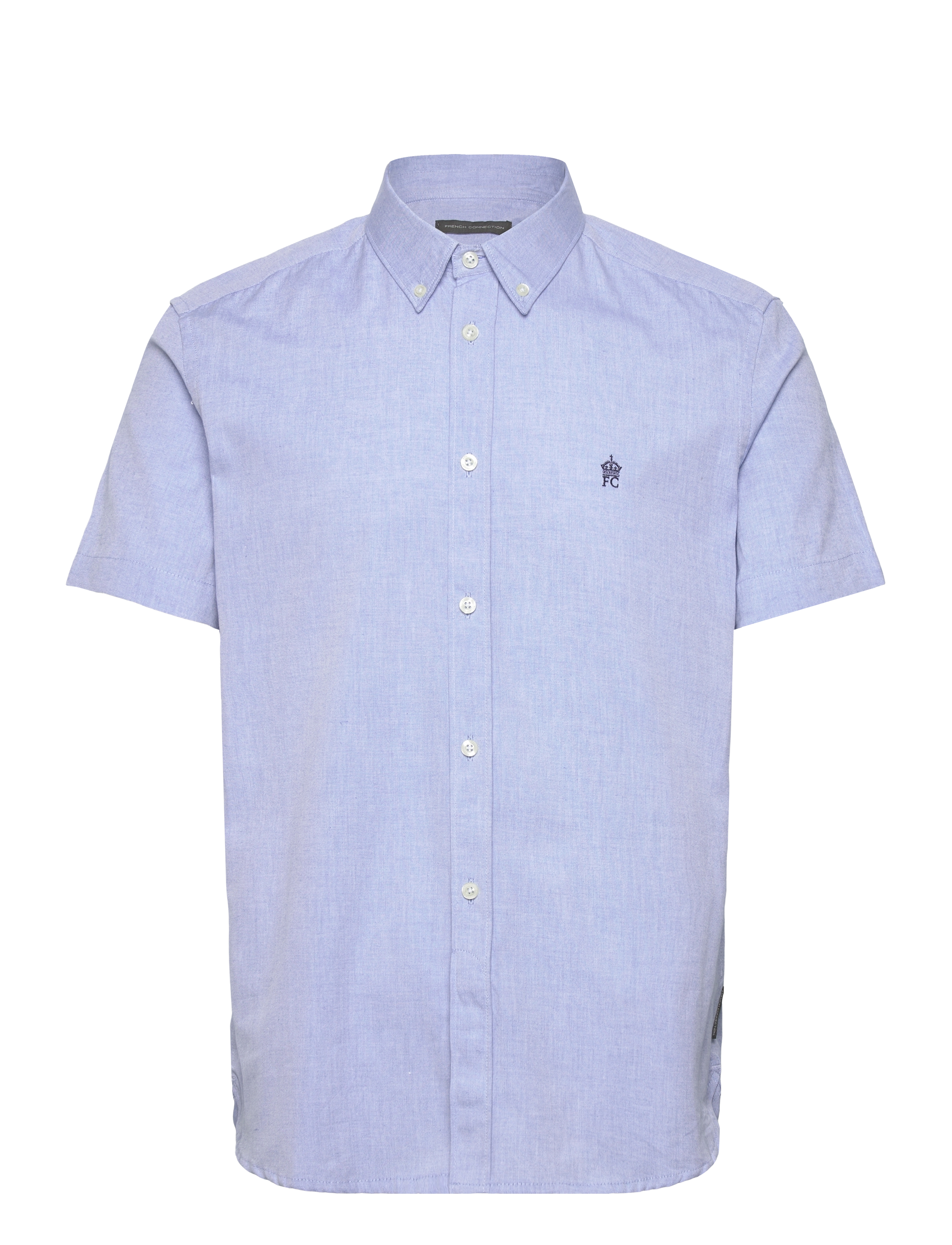 FRENCH CONNECTION Oxford S/S T Sky/Marine Blau - L - Herren