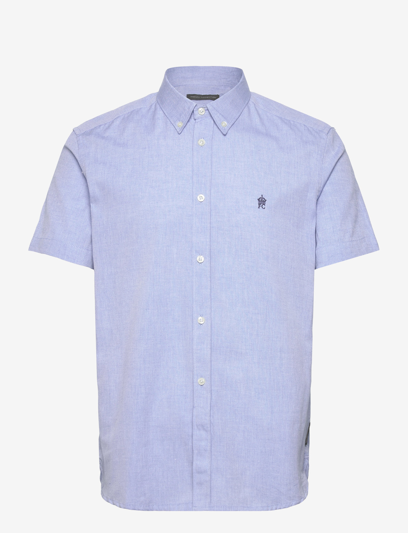 French Connection - OXFORD S/S T SKY/MARINE - oxford skjorter - sky/marine - 0