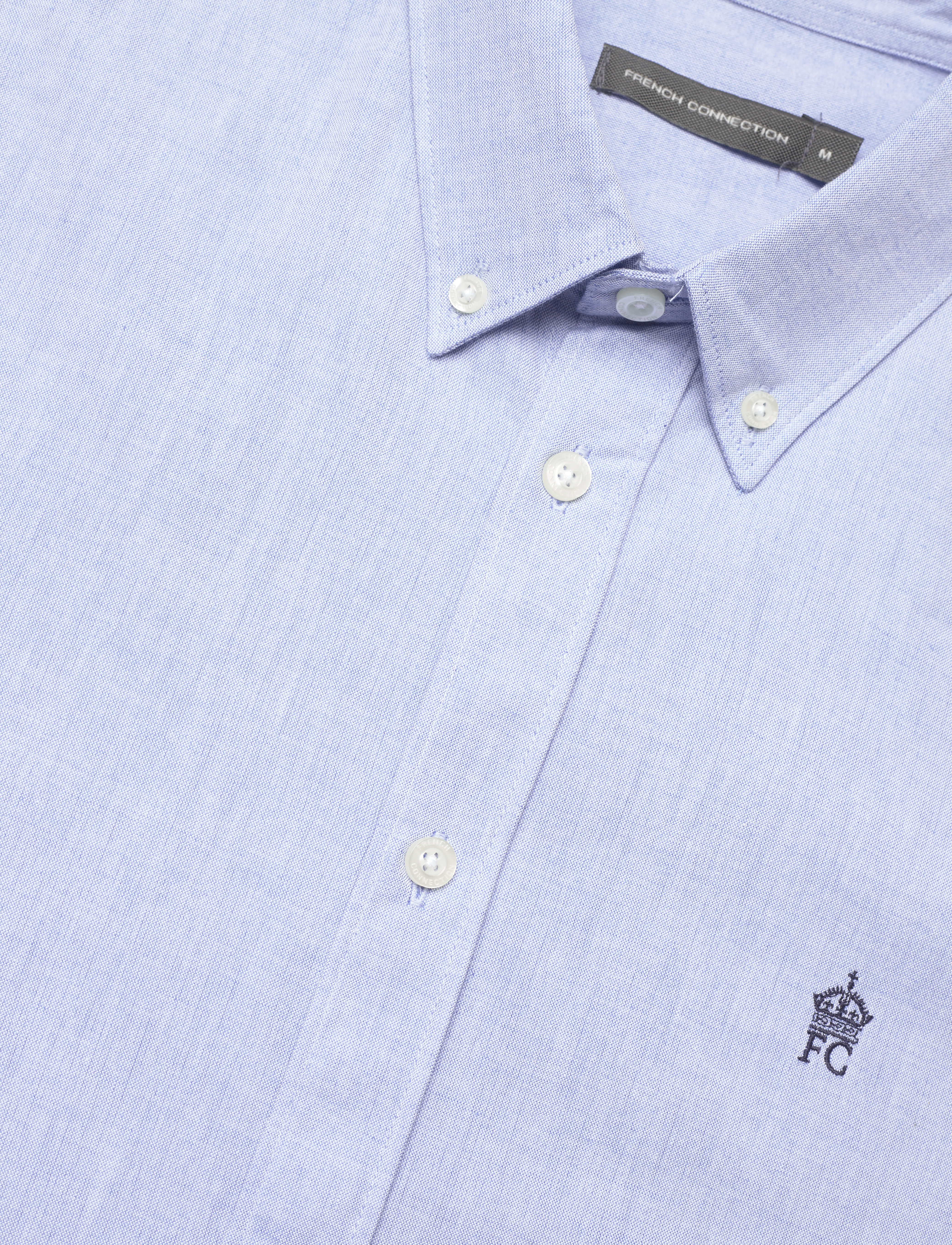 French Connection - OXFORD S/S T SKY/MARINE - oxford skjorter - sky/marine - 3