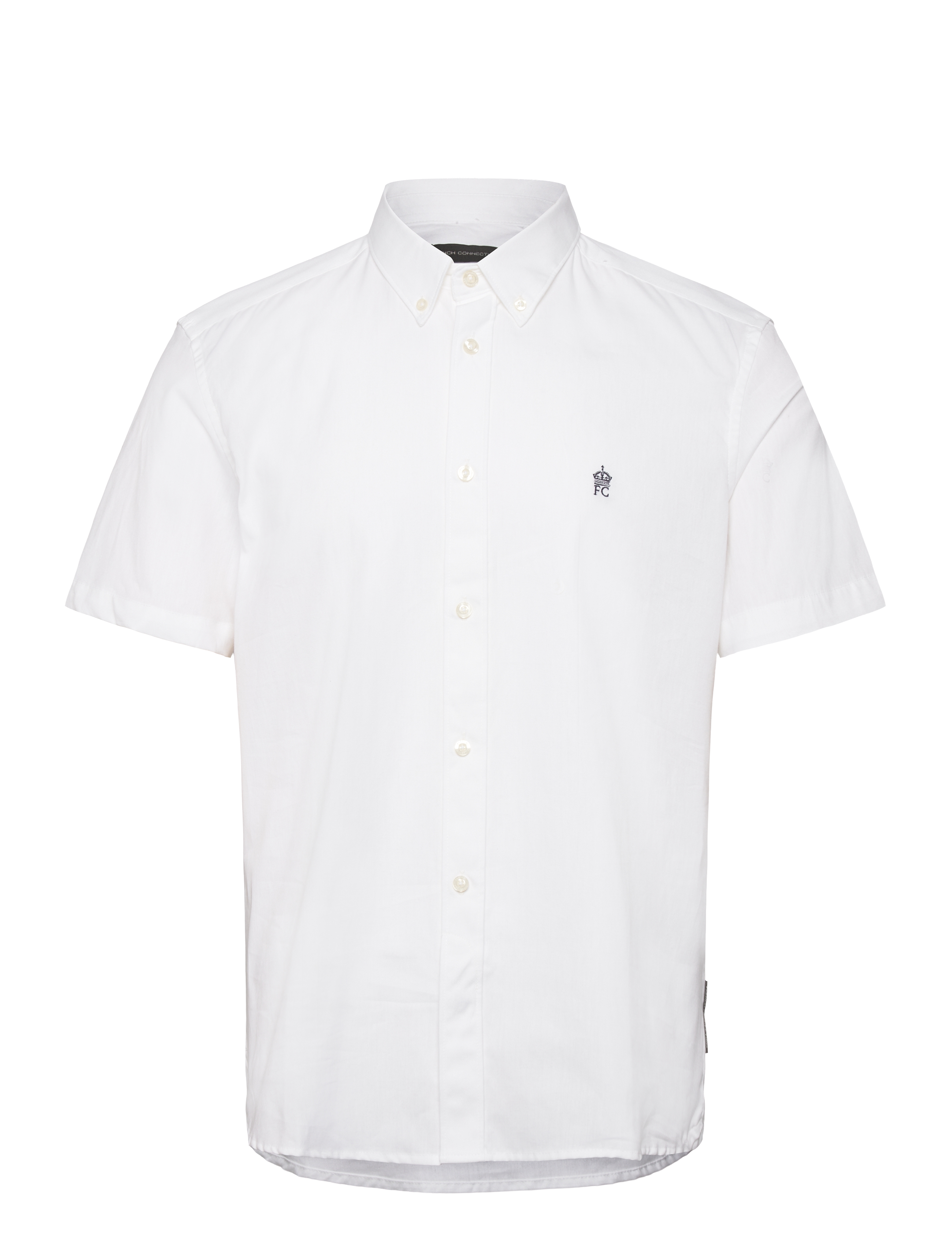 FRENCH CONNECTION Oxford S/S T Sky/Marine Weiß - M - Herren