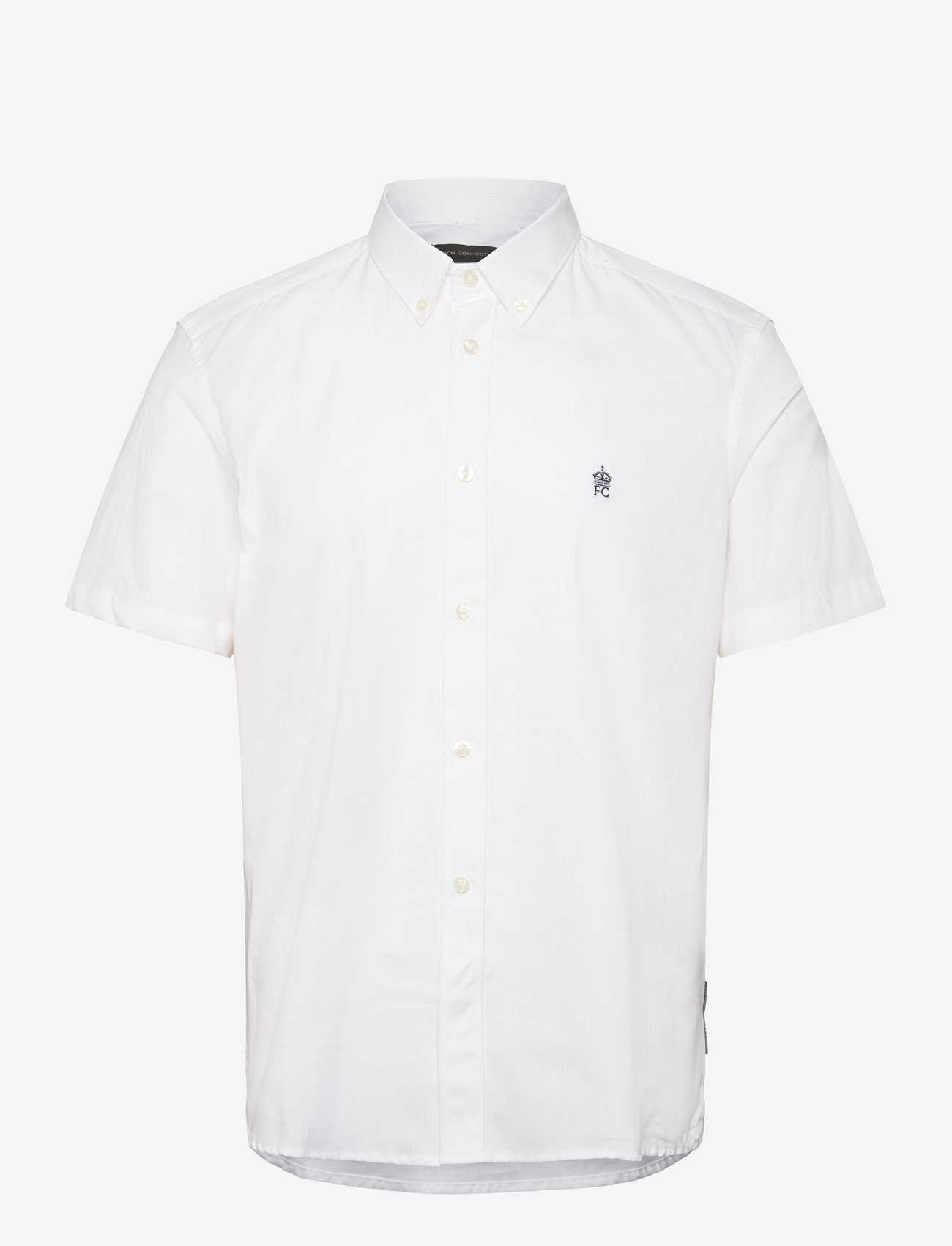 French Connection - OXFORD S/S T SKY/MARINE - oxford skjorter - white/marine - 0