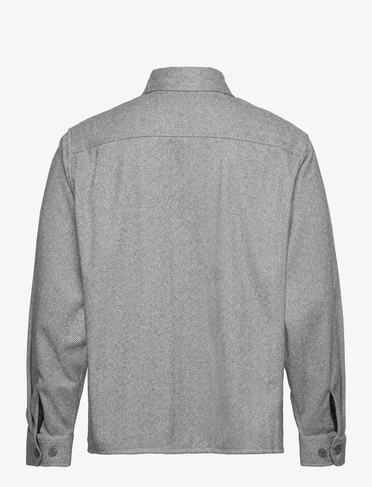 French Connection - HERRINGBONE LS - kasdienio stiliaus marškiniai - lgt grey - 1