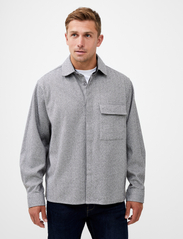 French Connection - HERRINGBONE LS - kasdienio stiliaus marškiniai - lgt grey - 2