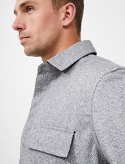 French Connection - HERRINGBONE LS - casual shirts - lgt grey - 3