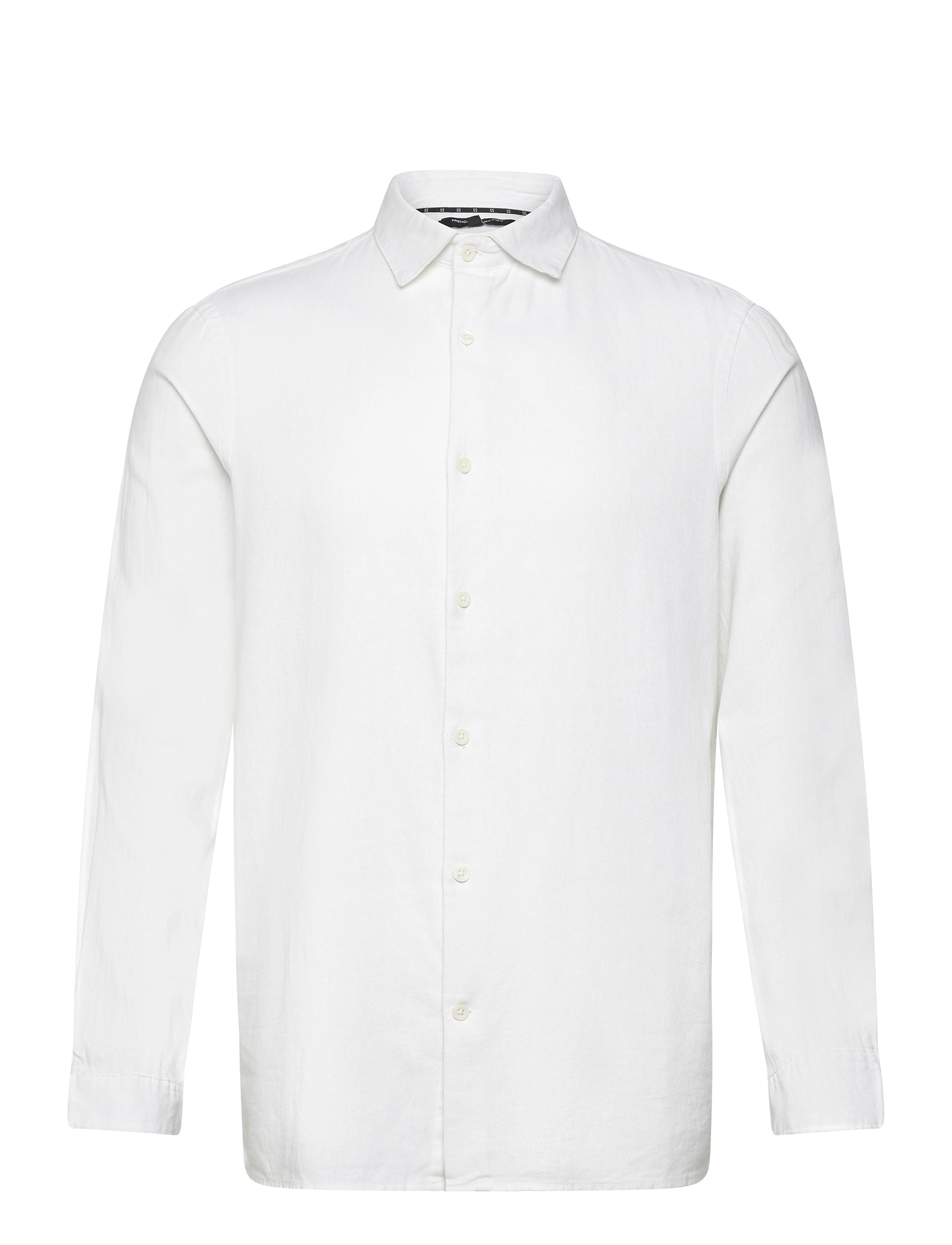 LONG SLEEVE LINEN SHIRT - WHITE