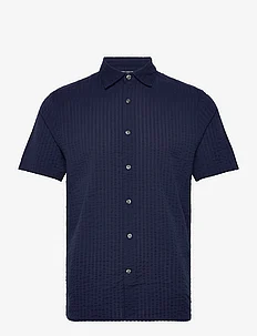 SS SEERSUCKER CHECK SHIRT, French Connection