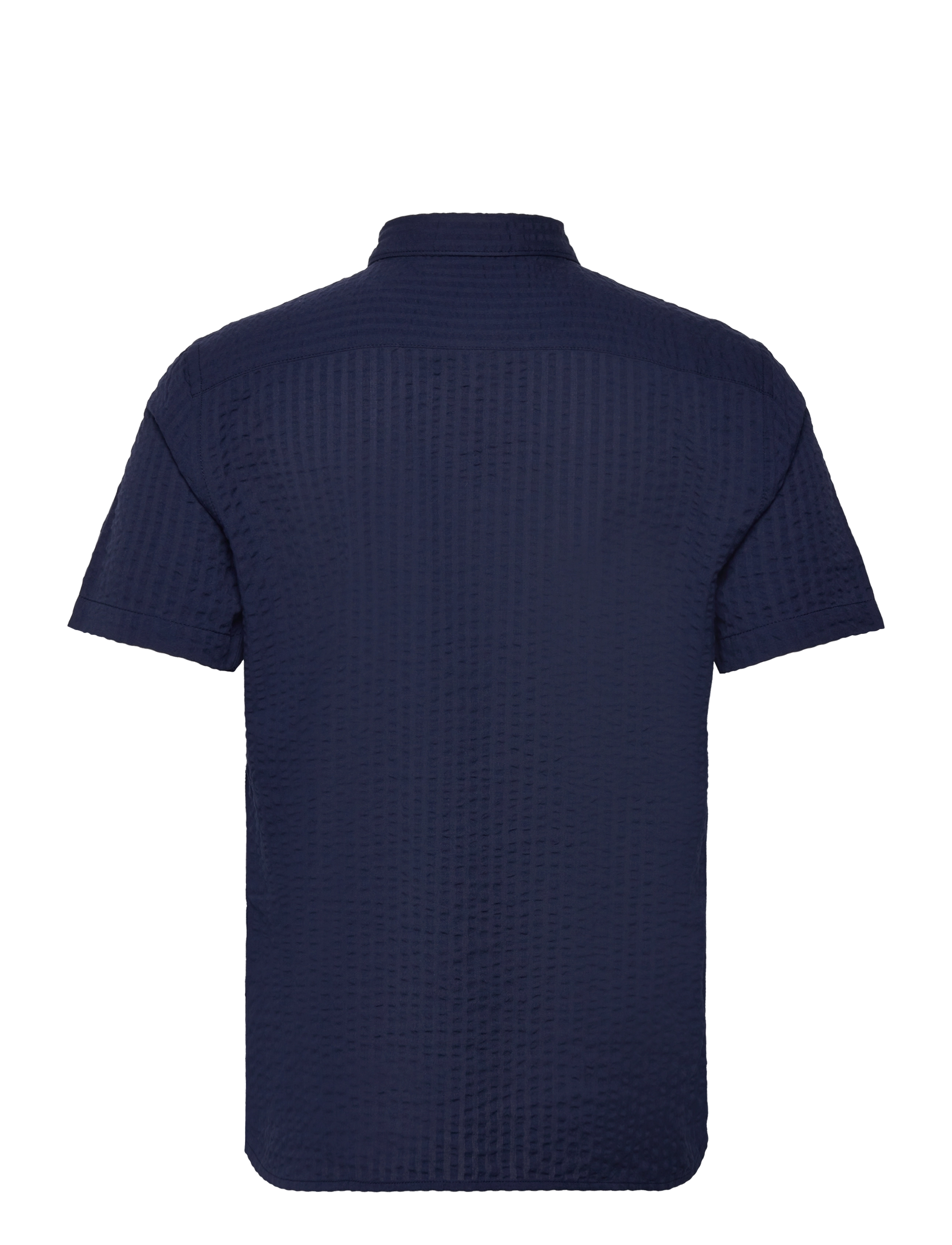 French Connection - SS SEERSUCKER CHECK SHIRT - navy - 2