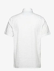 French Connection - SS SEERSUCKER CHECK SHIRT - kortermede skjorter - white - 1
