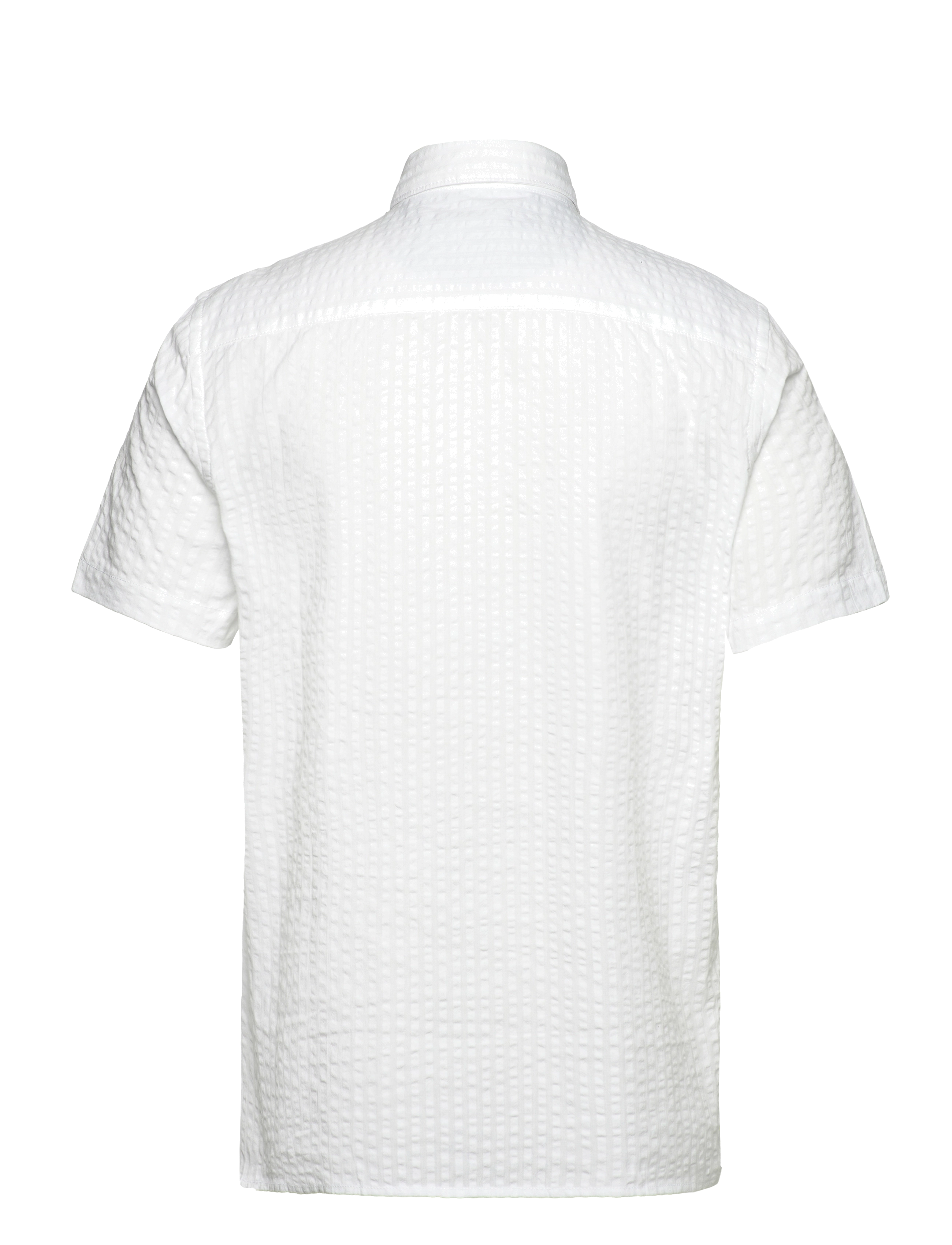 French Connection - SS SEERSUCKER CHECK SHIRT - white - 1