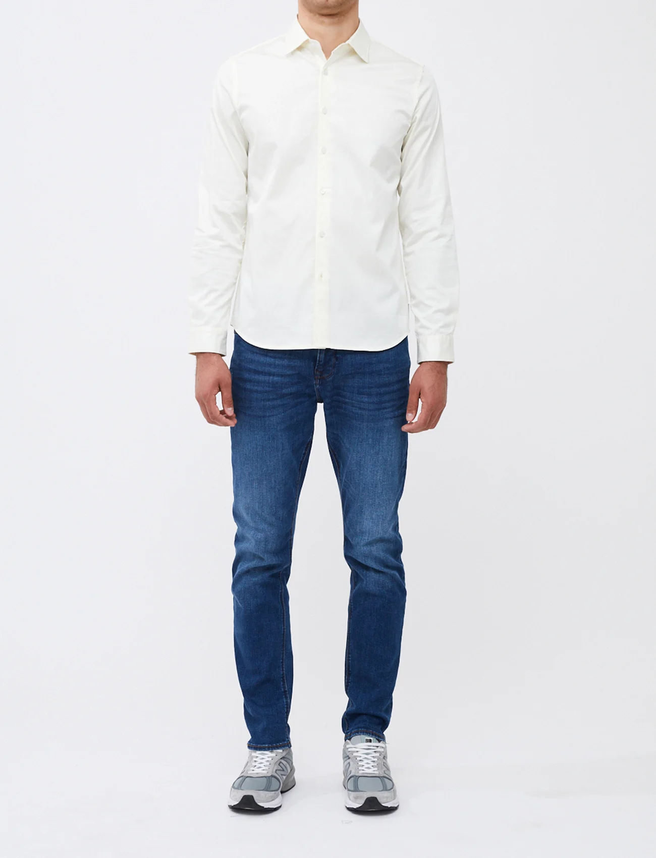 French Connection - LS STRETCH POPLIN SHIRT - chemises d'affaires - white - 0