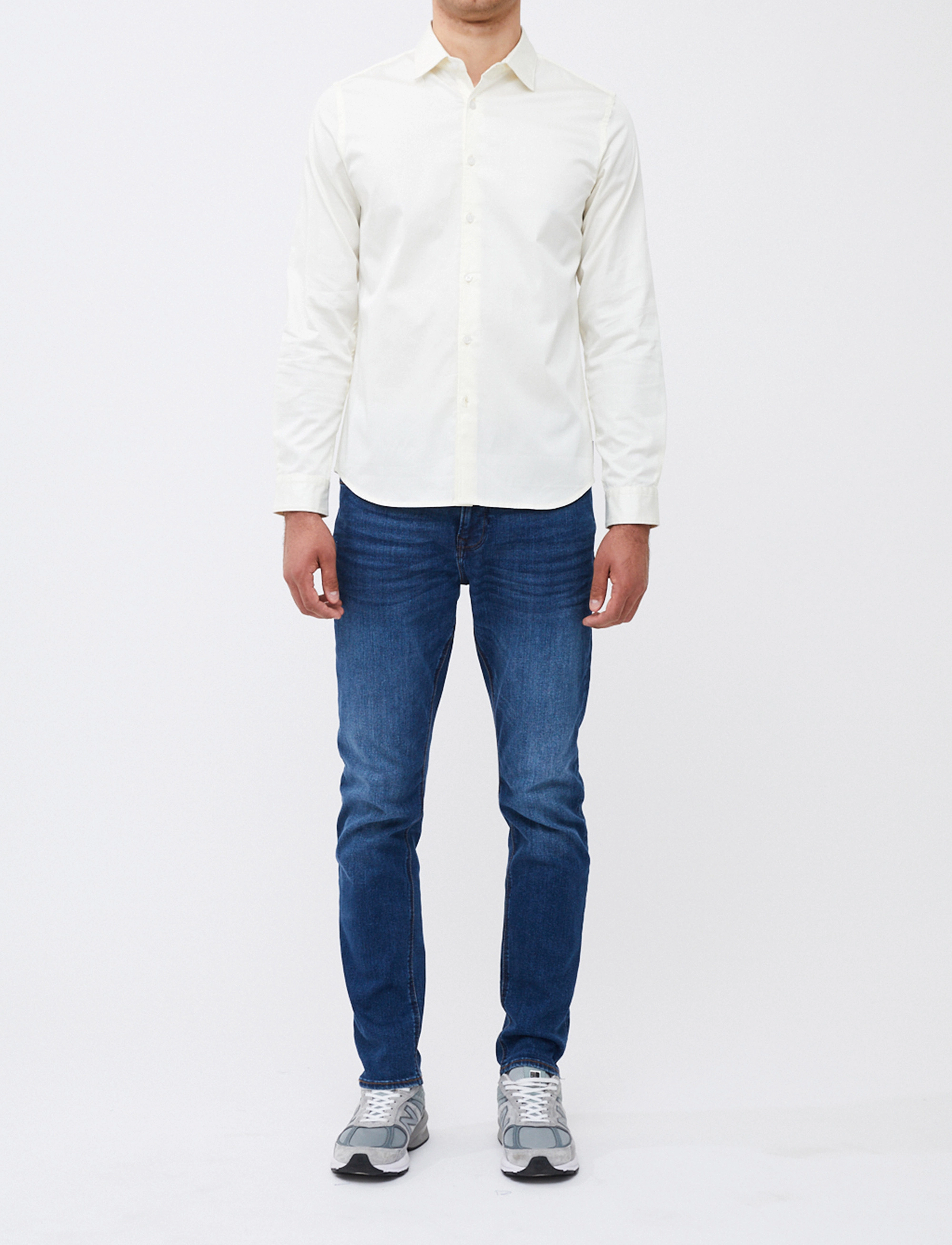 French Connection - LS STRETCH POPLIN SHIRT - white - 2