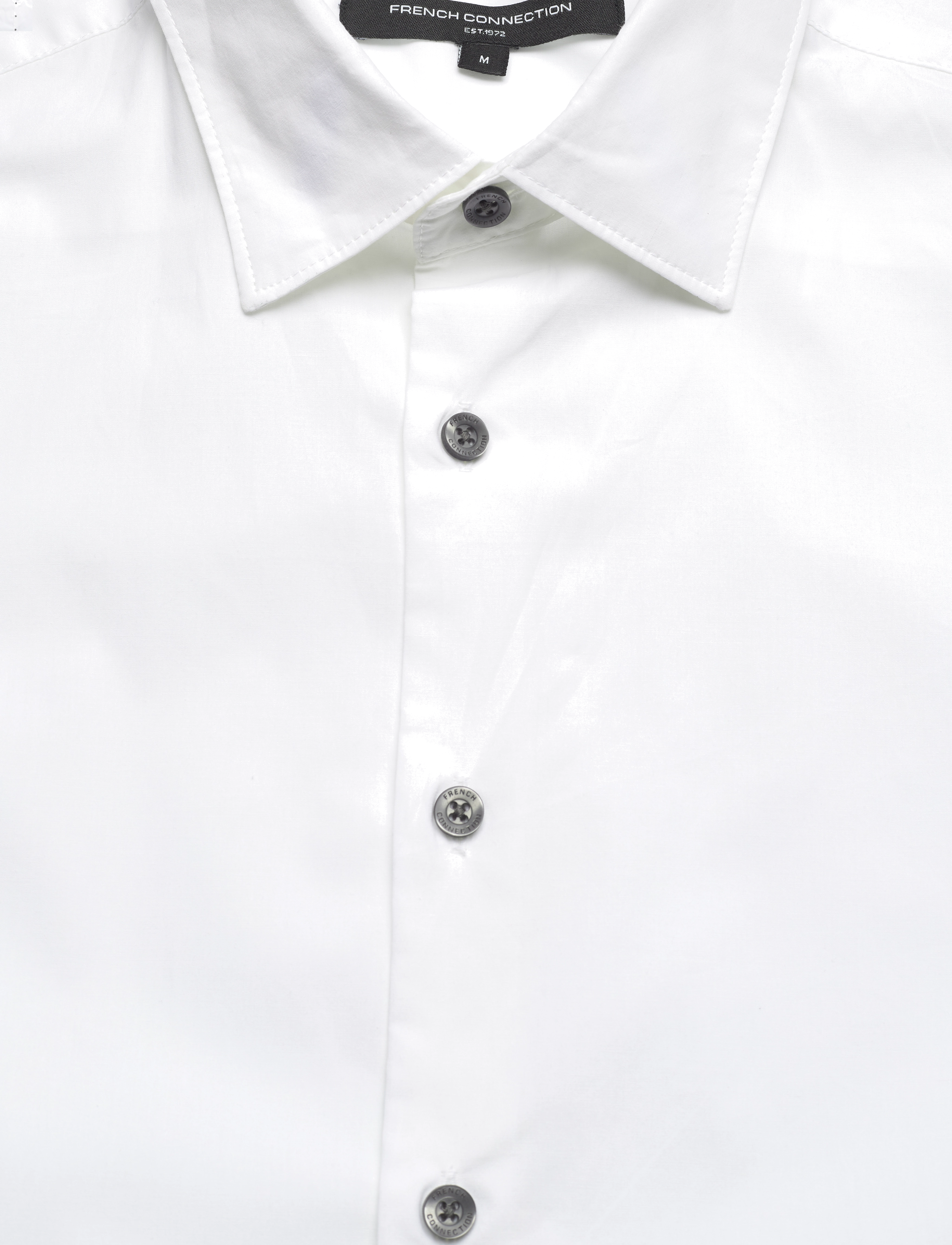 French Connection - LS STRETCH POPLIN SHIRT - white - 5