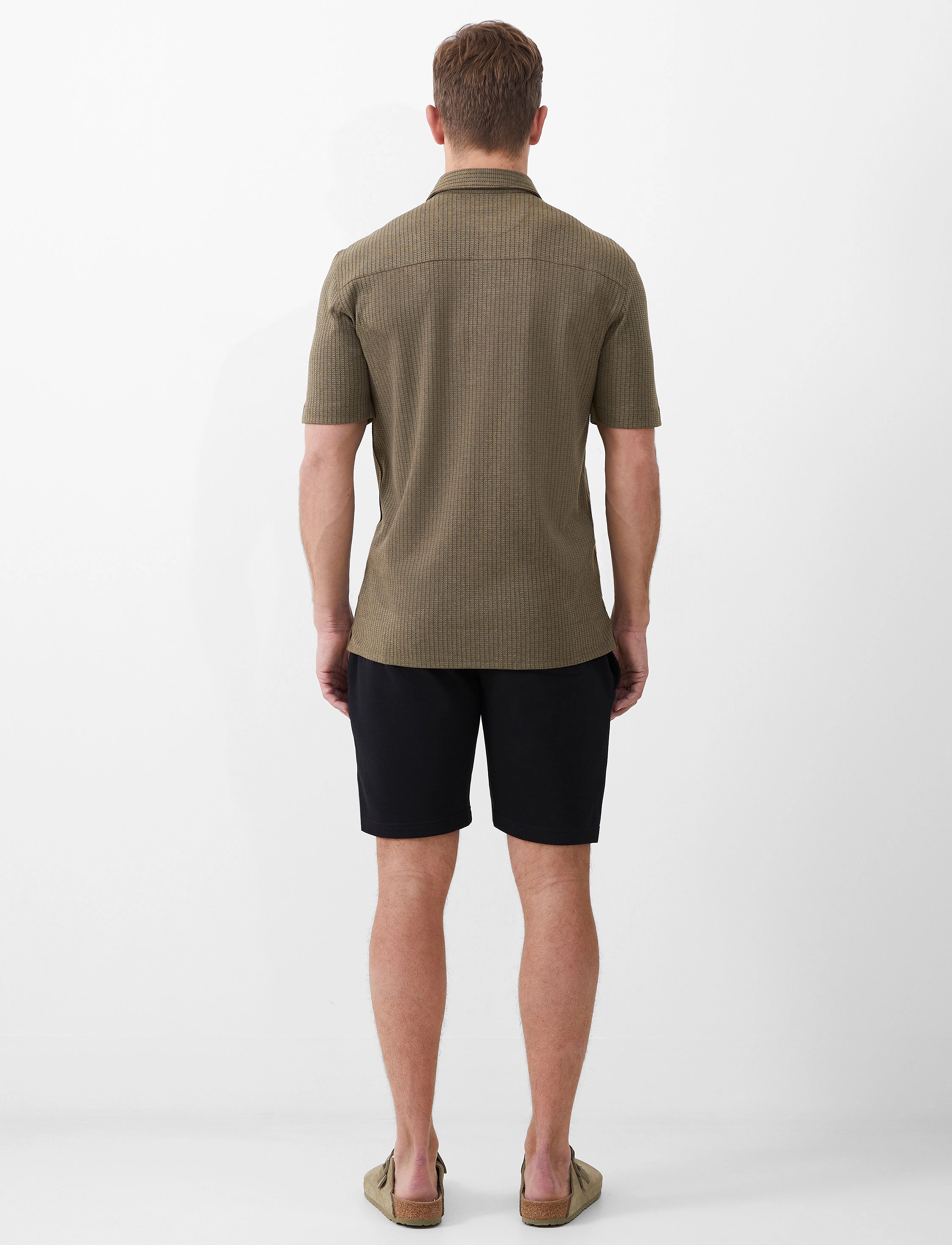 French Connection - LADDER TEXTURE JERSEY SHIRT - olive - 4