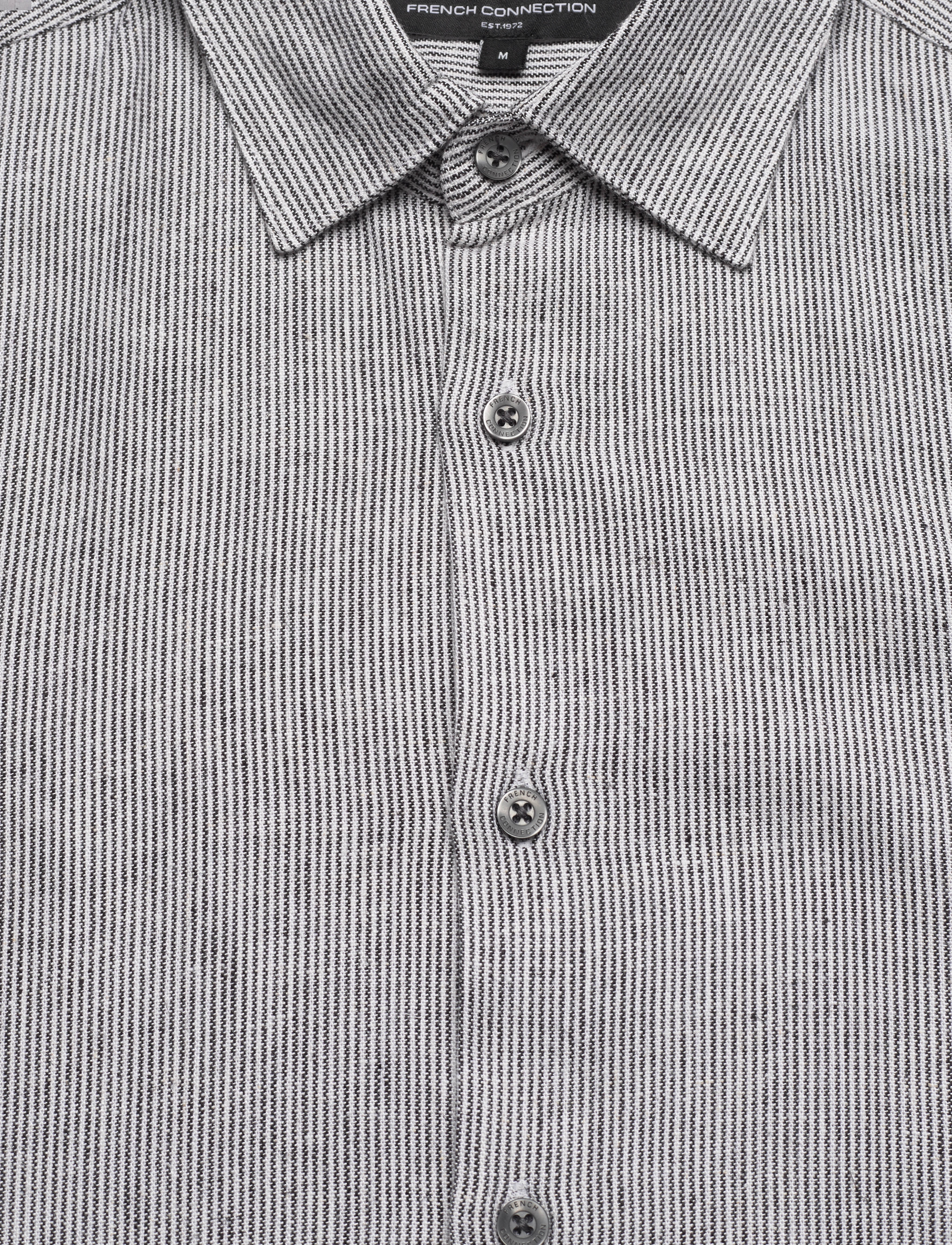 French Connection - TONAL STRIPE SHIRT - black/white - 5