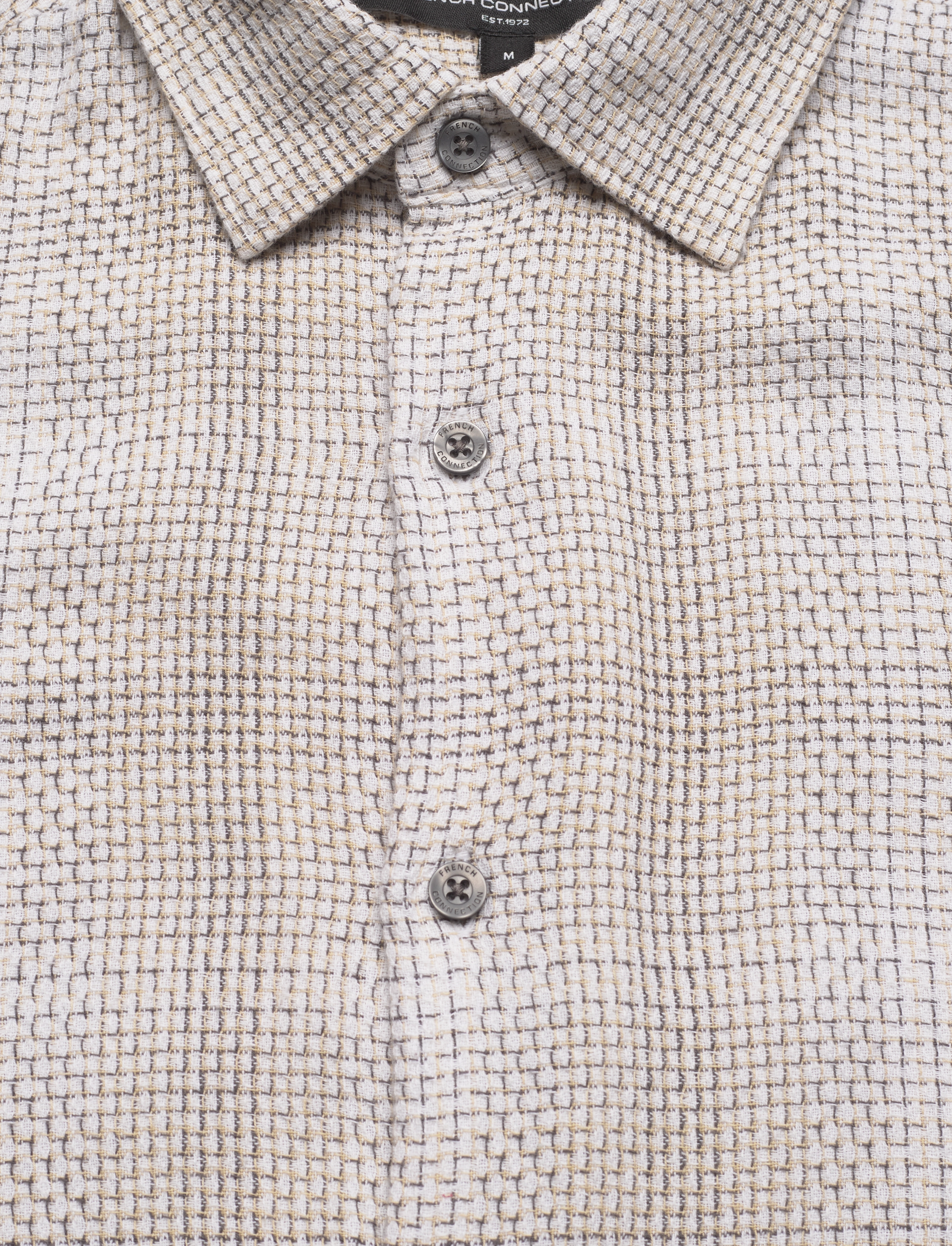 French Connection - BARROW DOBBY LS SHIRT - sand combo - 5