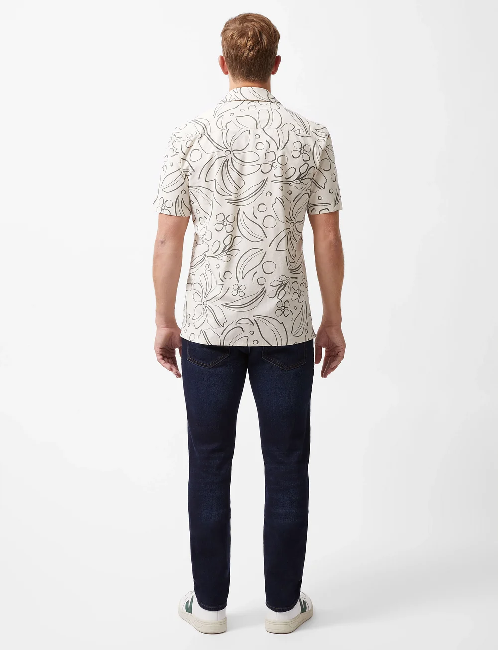 French Connection - FLORAL REVERE - kurzarmhemden - stone/khaki - 4