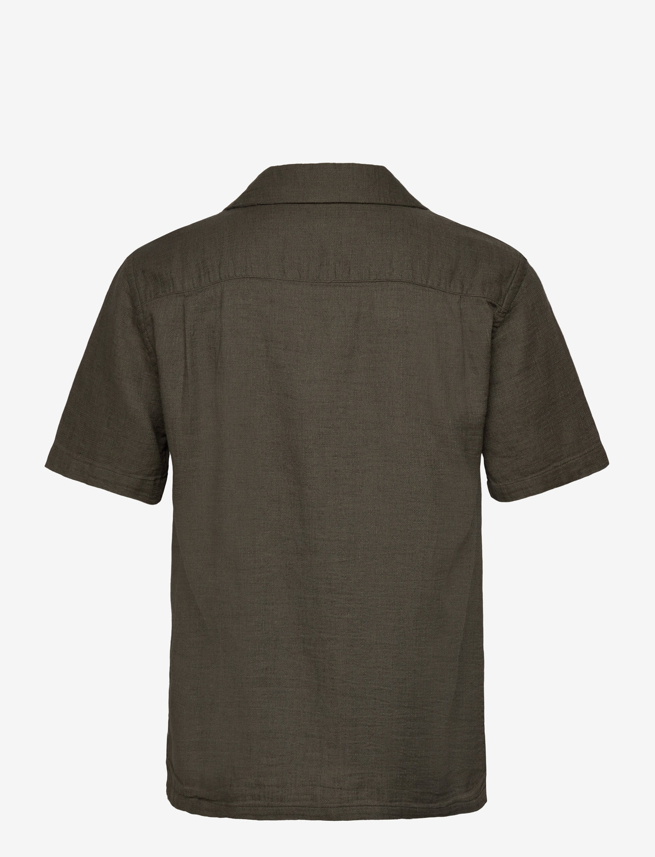 French Connection - SS MATTY WEAVE REVERE SHIRT - kurzarmhemden - khaki - 2