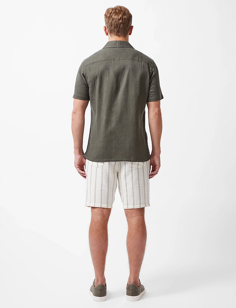 French Connection - SS MATTY WEAVE REVERE SHIRT - kurzarmhemden - khaki - 4