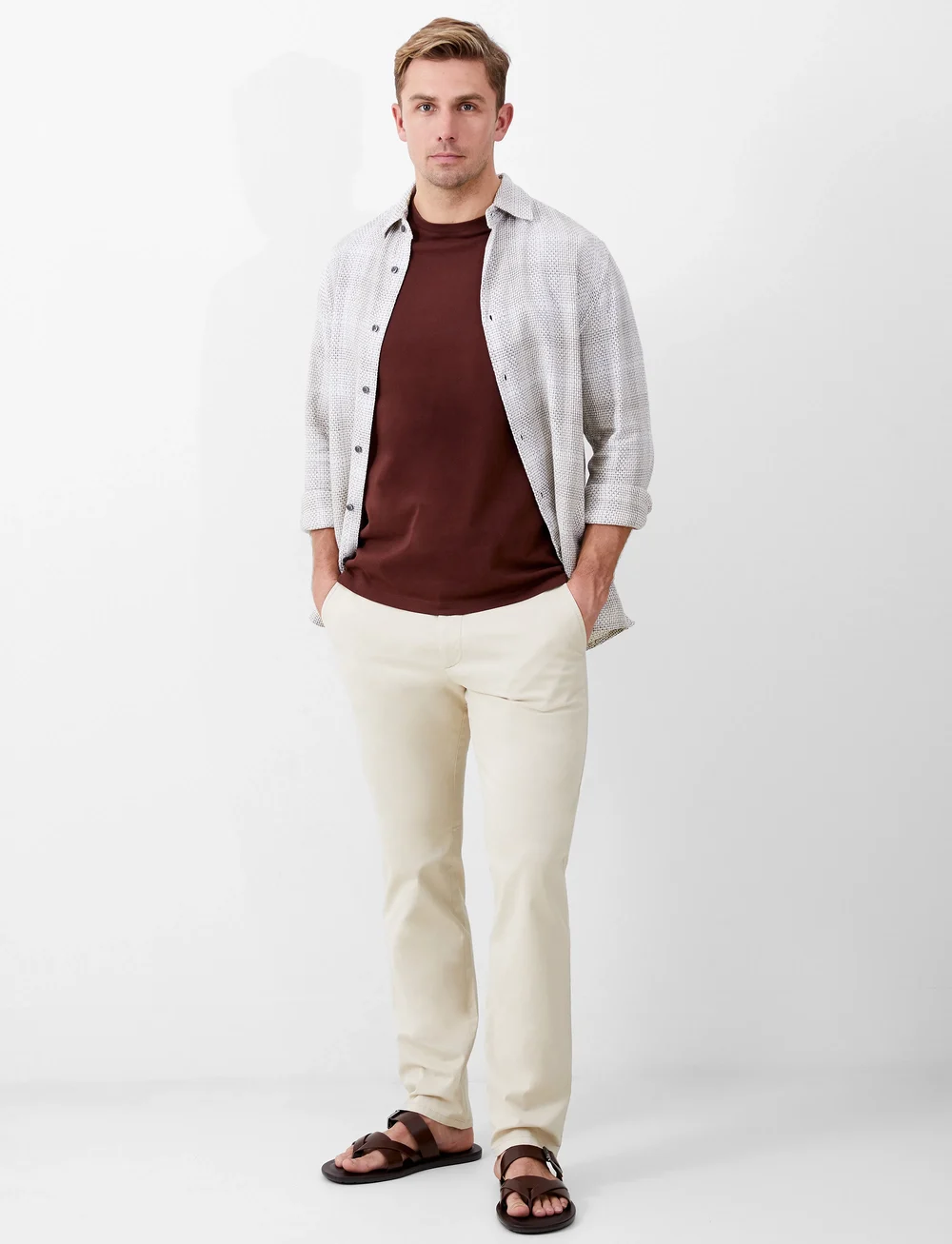 French Connection - STRETCH CHINO TROUSER - chinos - stone - 0