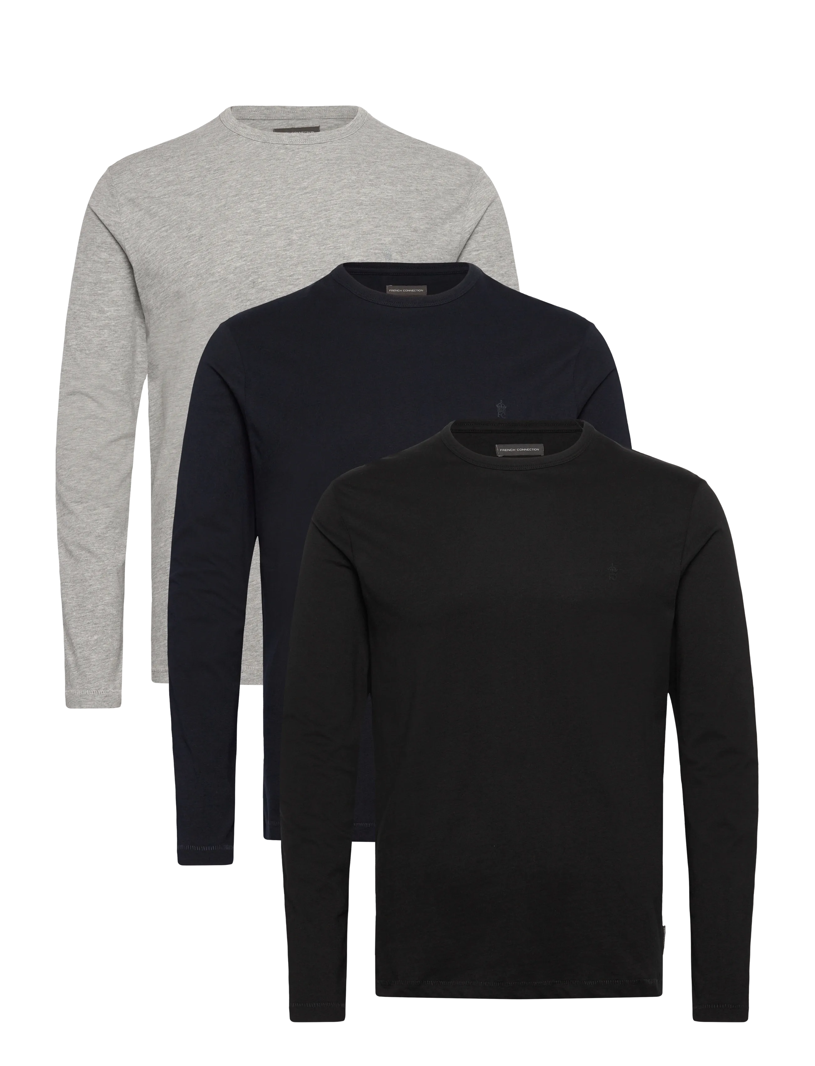 French Connection 3 PACK CREW LS - Alla produkter - MULTI 1 / grey