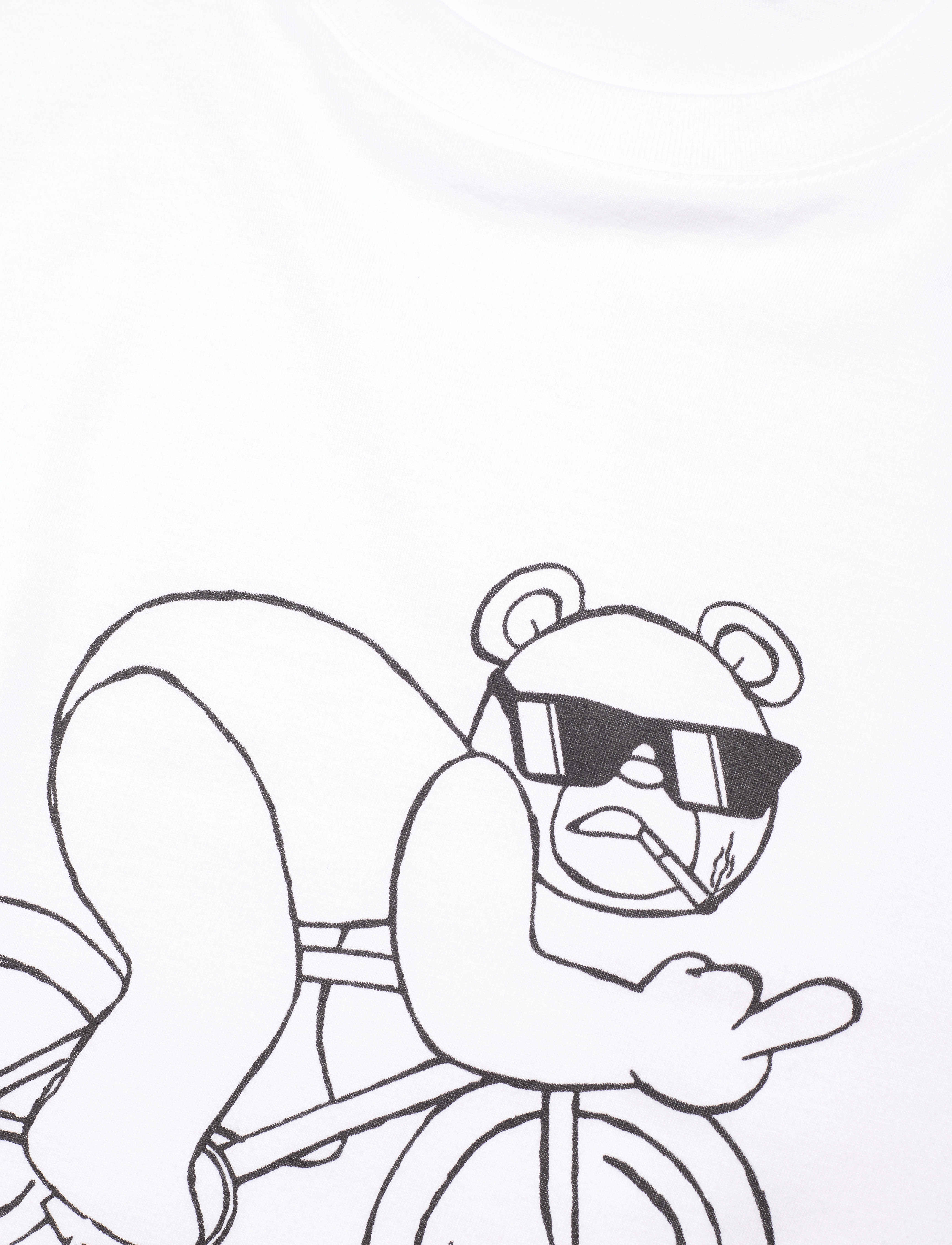 French Connection - CYCLING RUDE BEAR T SHIRT - linen white - 2