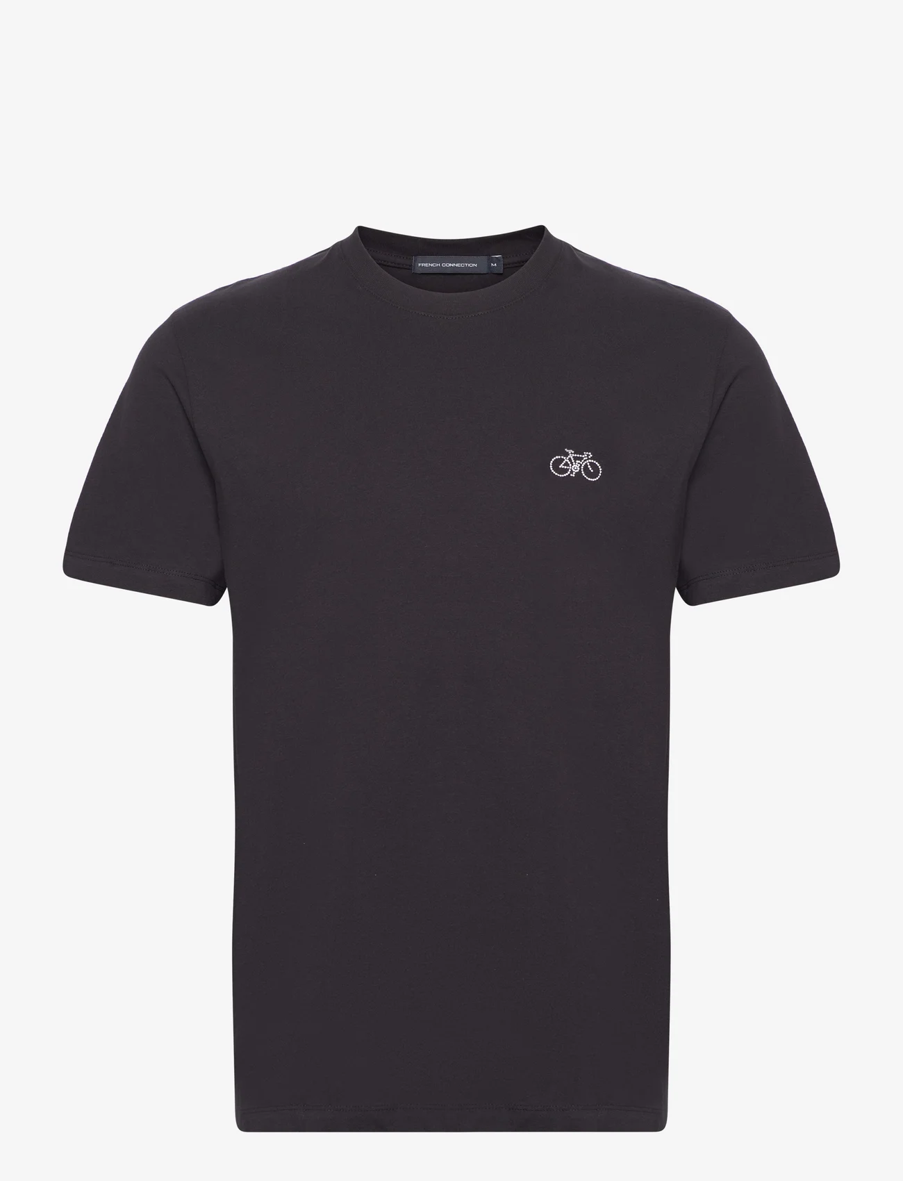 French Connection - EMBROIDERED BIKE TSHIRT - basic t-shirts - black onyx - 0