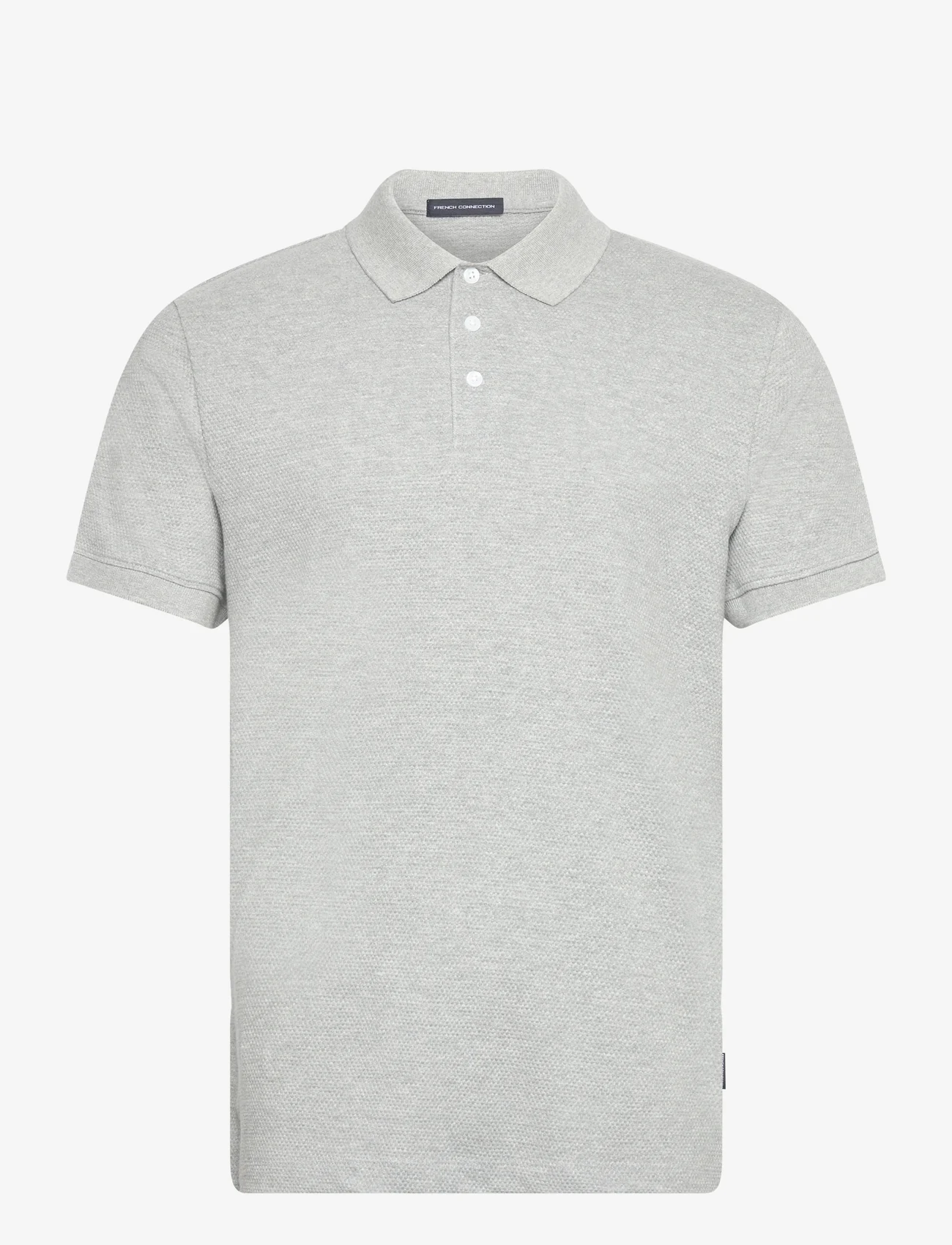 French Connection - POPCORN POLO - short-sleeved polos - lgt grey mel - 0