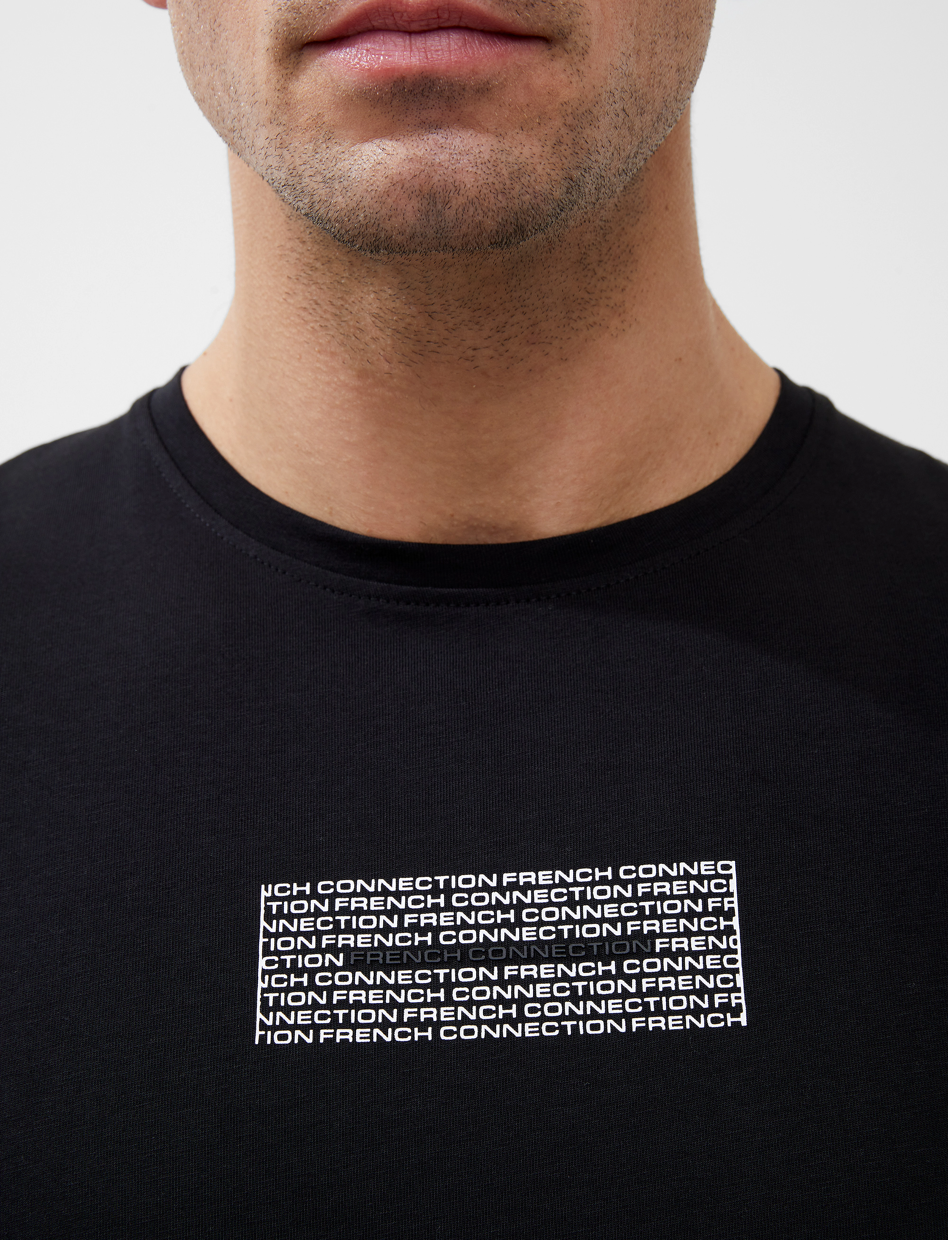 French Connection - REPEAT LOGO GRAPHIC TEE - black - 3