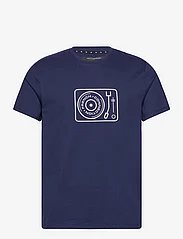 French Connection - TURNTABLE GRAPHIC TEE - madalaimad hinnad - navy - 0