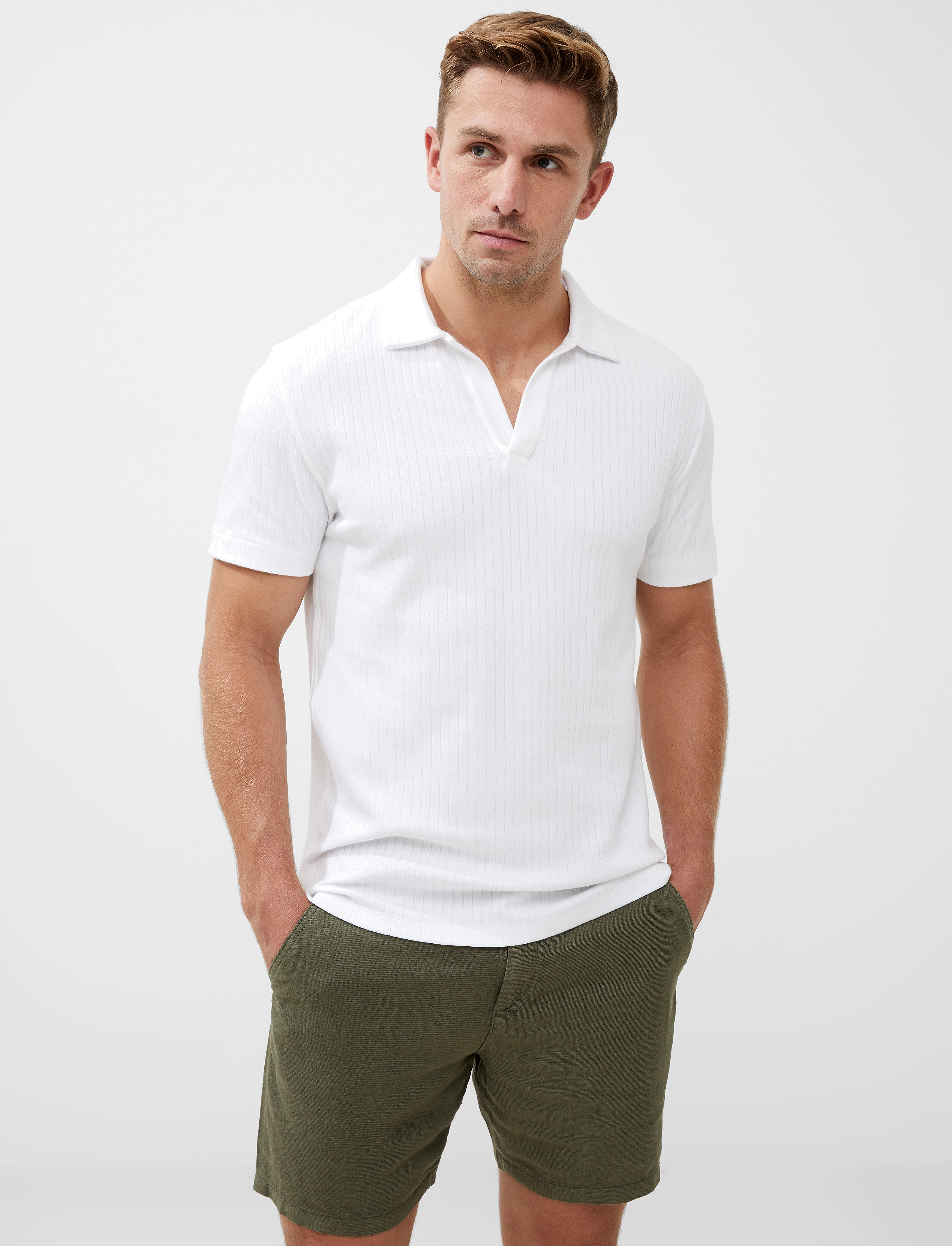 French Connection - NEEDLE DROP TROPHY NECK POLO - white - 2