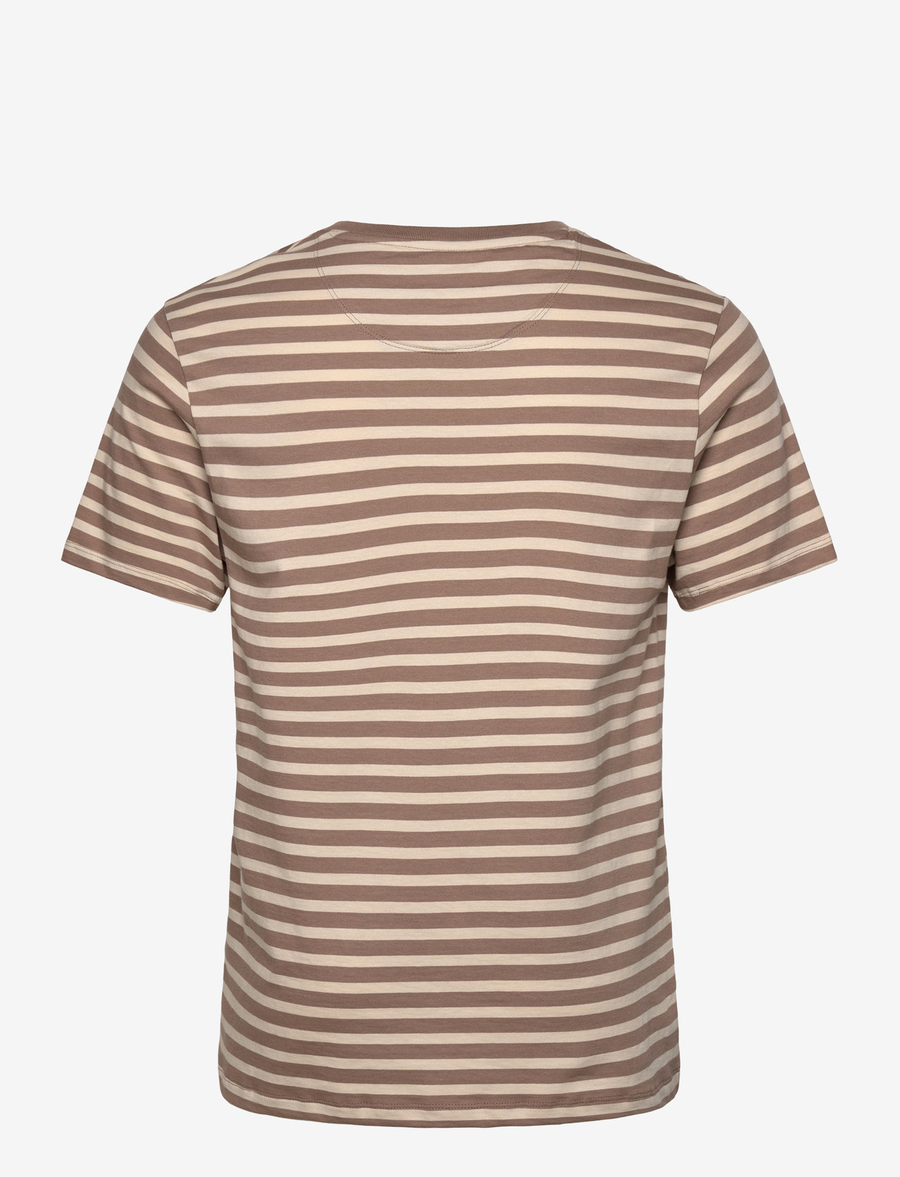 French Connection - SS TEE W YARN DYE STRIPES - kortärmade t-shirts - taupe/stone - 2