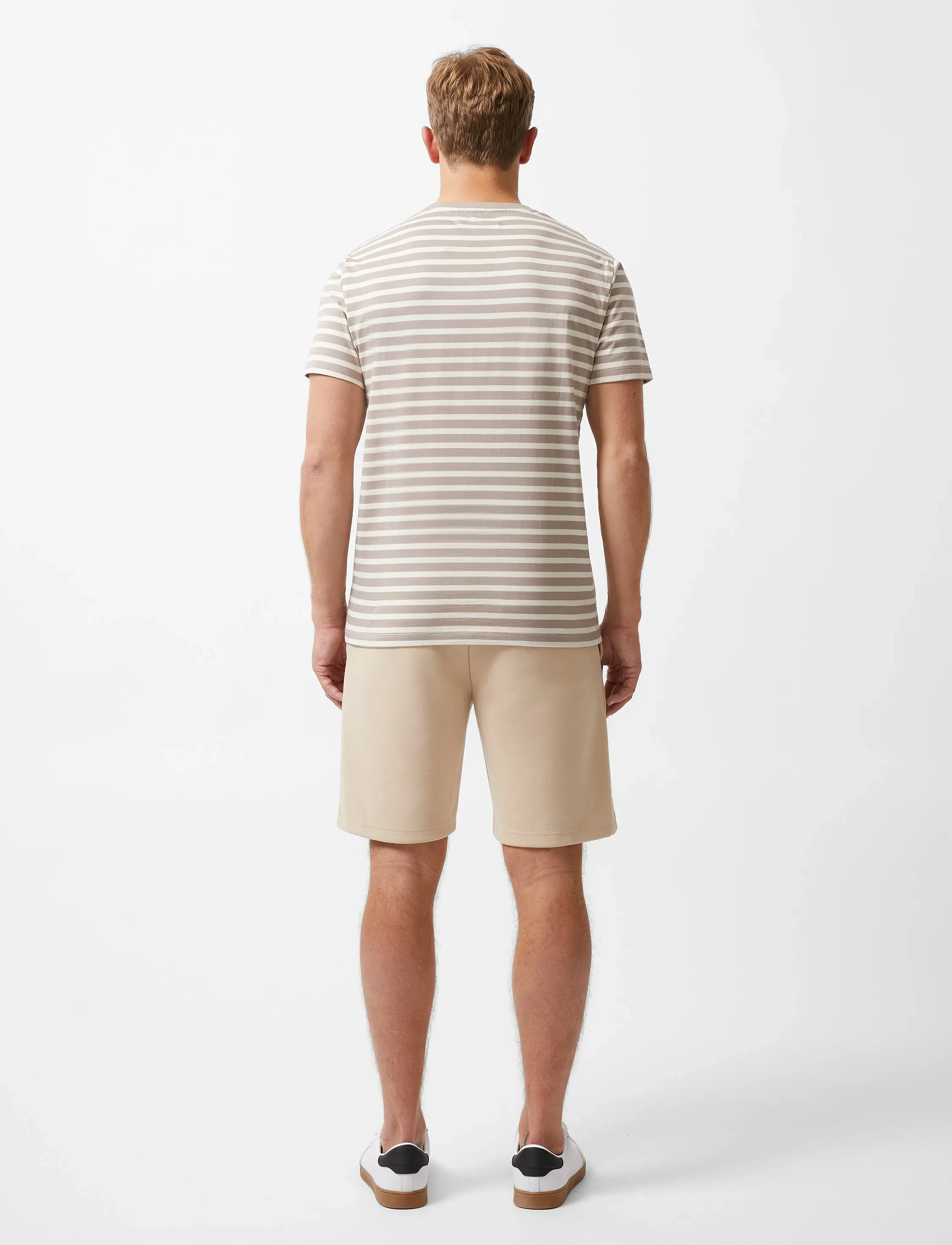 French Connection - SS TEE W YARN DYE STRIPES - taupe/stone - 3