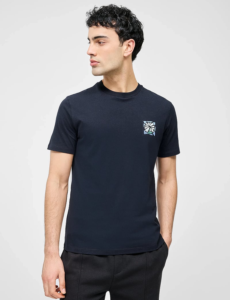 French Connection - ABSTARCT FLOWER - kurzärmelig - black - 0