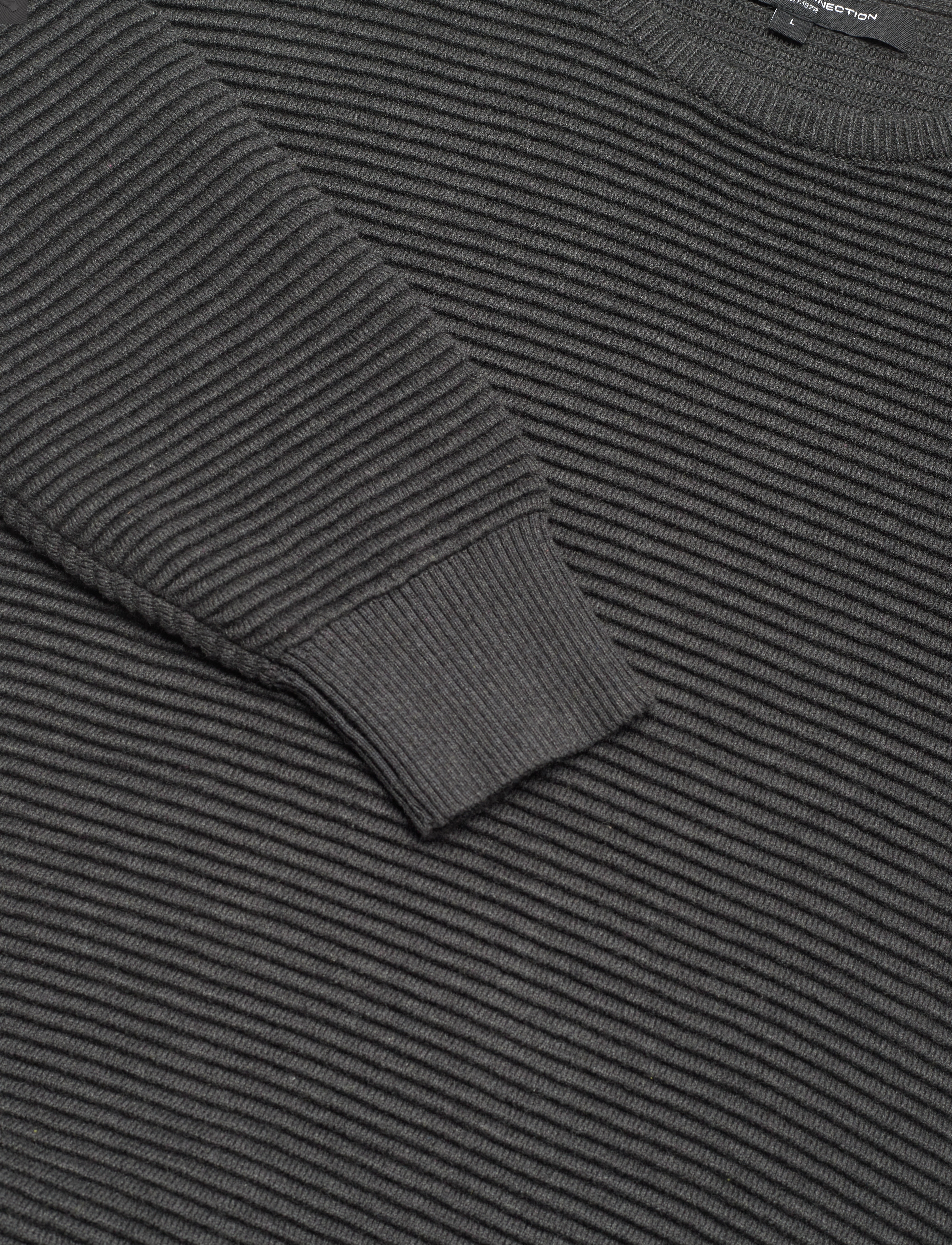 French Connection - OTTOMAN - stickat - charcoal melange - 2
