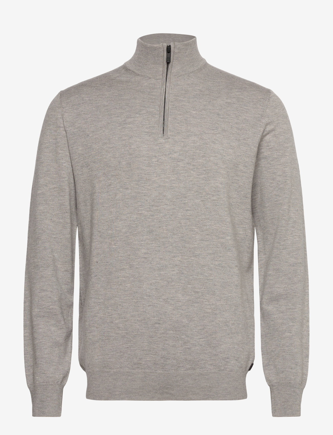 French Connection - HALF ZIP KNIT - heather grey mel - 0