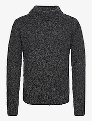 French Connection - TWISTED BOUCLE ROLL - knitted round necks - charcoal - 0
