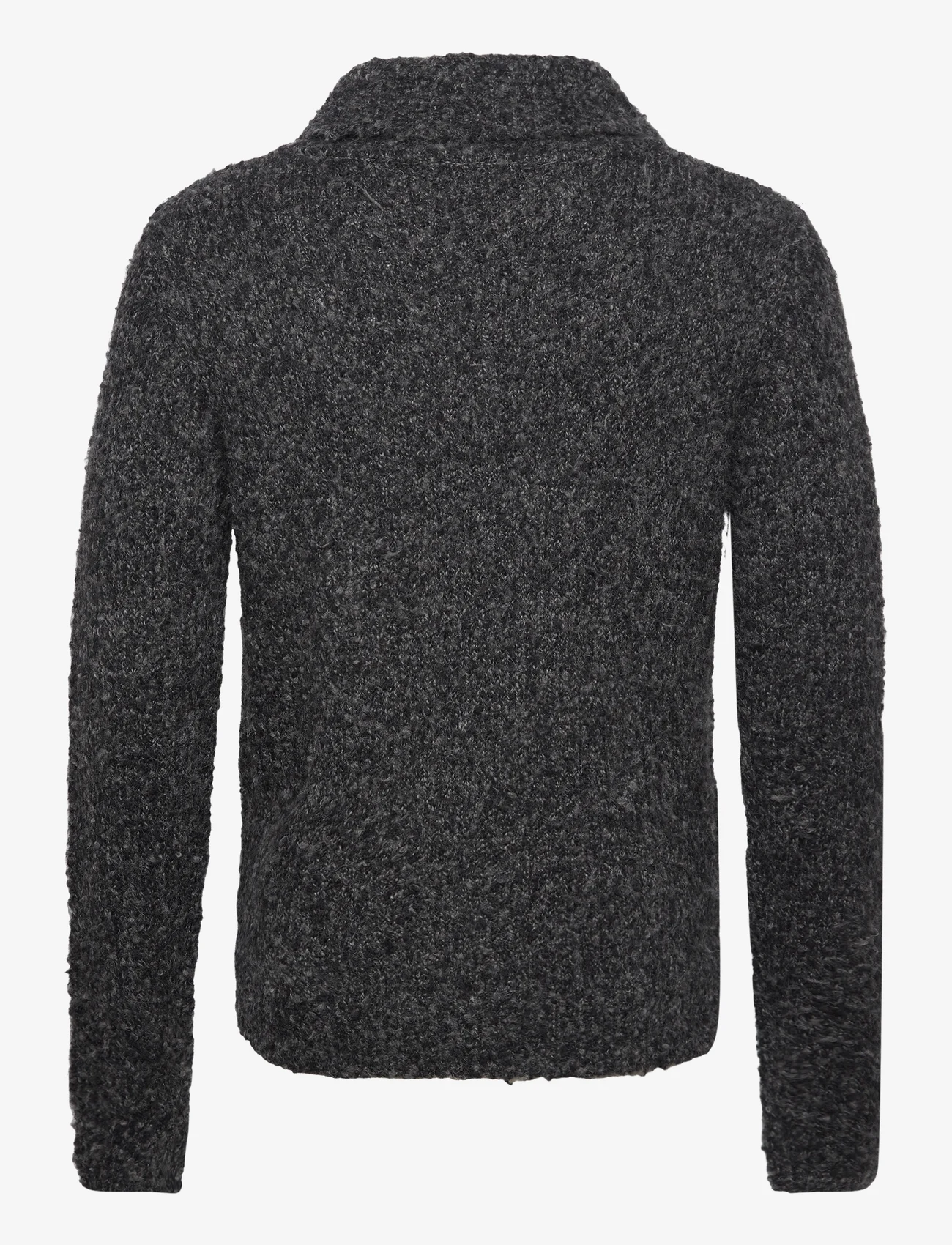 French Connection - TWISTED BOUCLE ROLL - knitted round necks - charcoal - 1