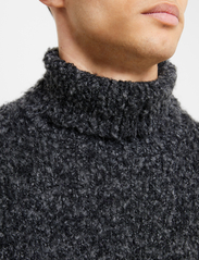 French Connection - TWISTED BOUCLE ROLL - knitted round necks - charcoal - 3