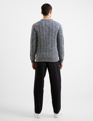 French Connection - CABLE CREW - knitted round necks - dark navy twist - 4