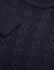 French Connection - CREW CABLE 2 mr - knitted round necks - dark navy - 5