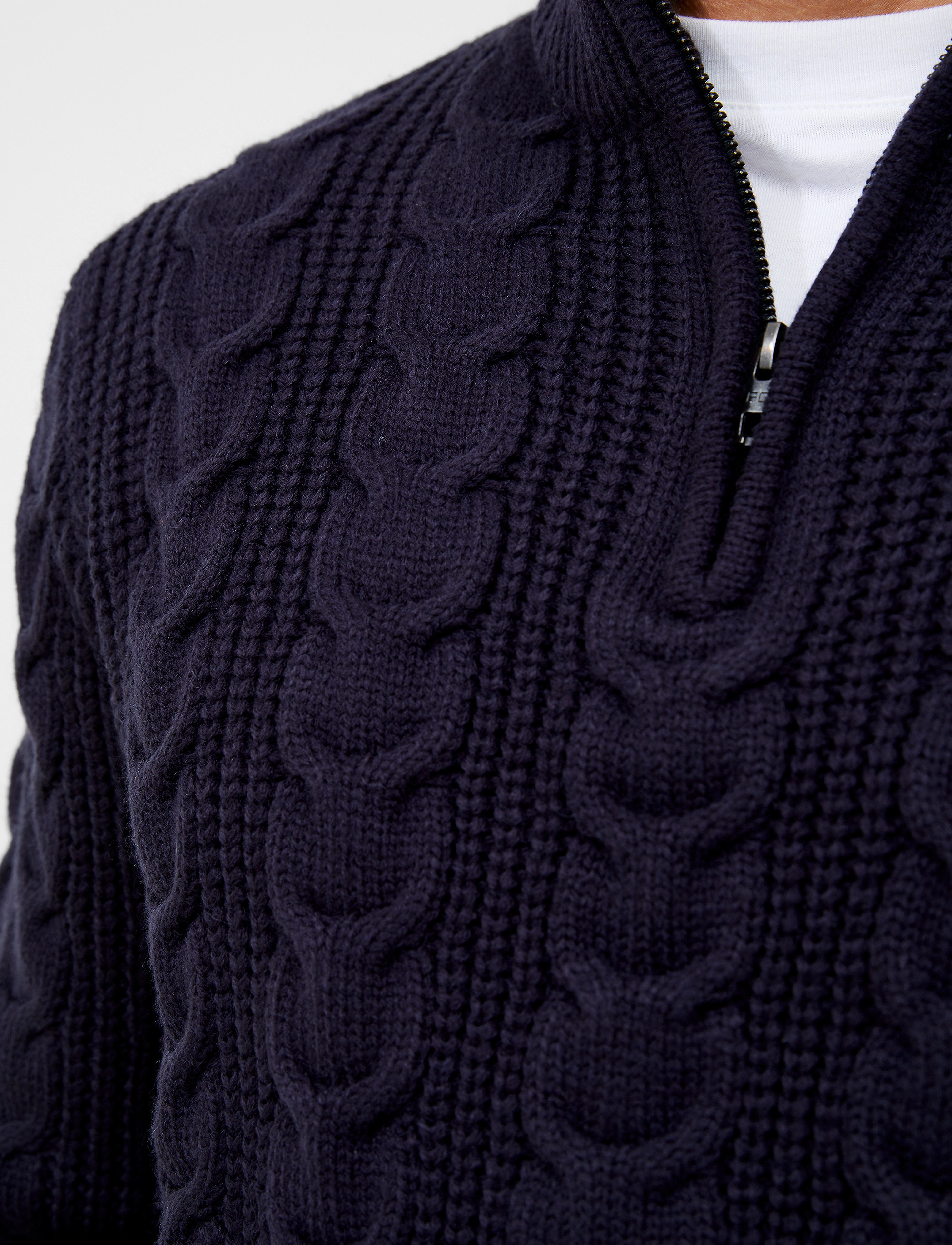 French Connection - 1/2 ZIP CABLE 2 mr - dark navy - 3