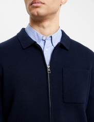 French Connection - MILANO KNITTED ZIP THROUGH - birthday gifts - dark navy - 3