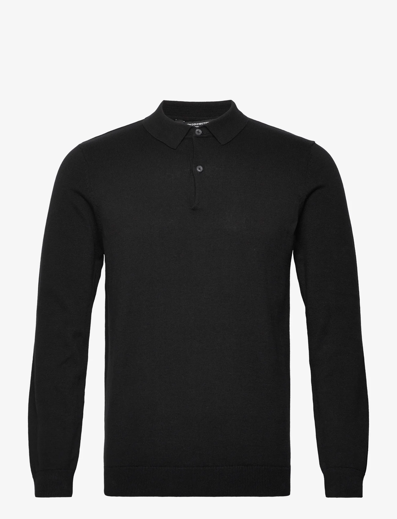 French Connection - RESORT LS POLO - lange mouwen - black - 0