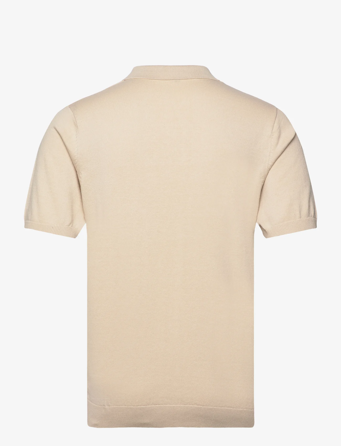 French Connection - ZIP NECK SS POLO - män - stone - 1