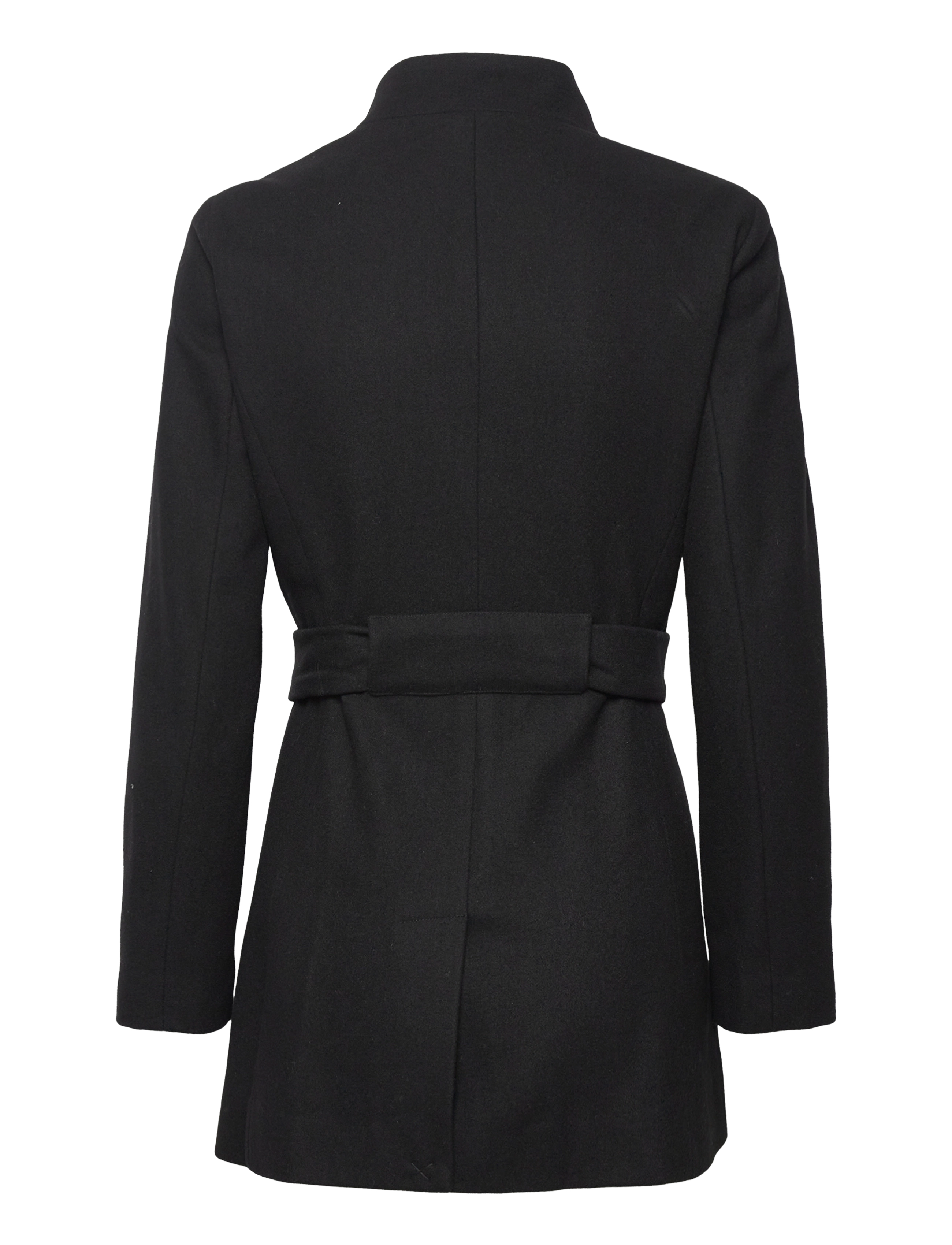French Connection - PLATFORM FELT CROSSOVER COAT - ziemas jakas - black - 2