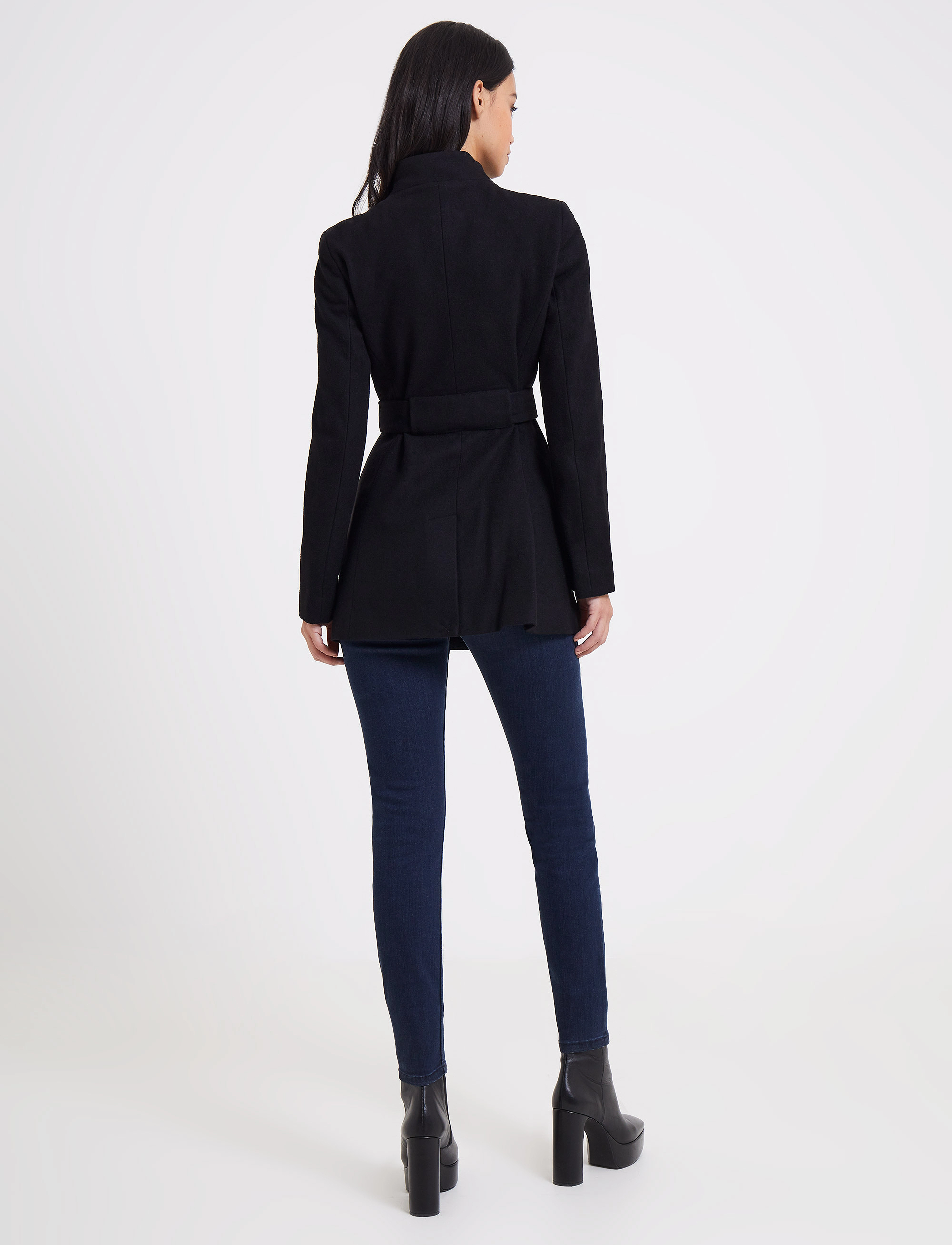 Platform Felt Crossover Coat 3