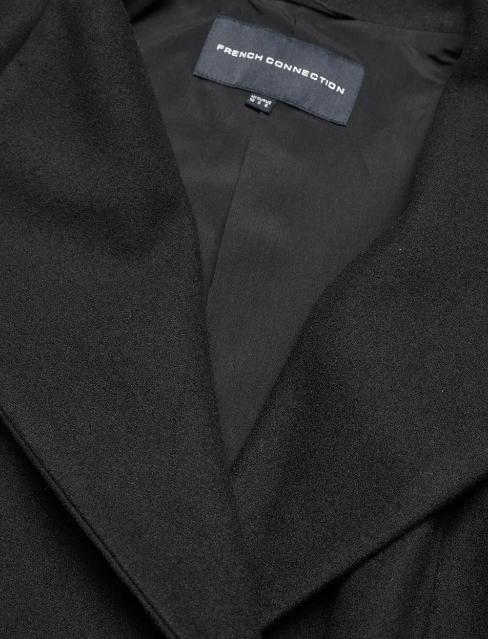 French Connection - PLATFORM FELT CROSSOVER COAT - ullkappor - black - 5