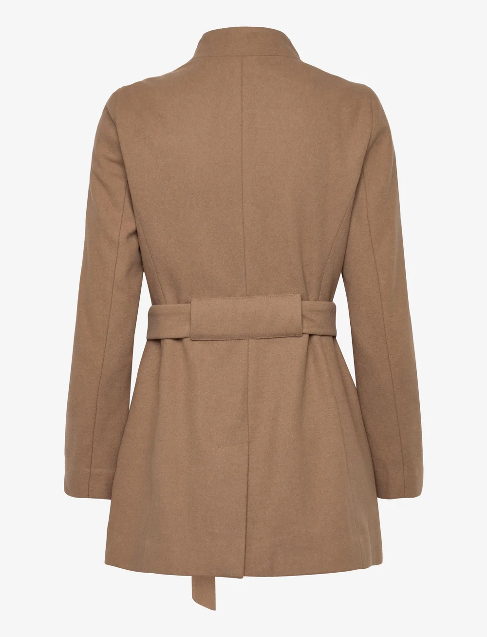 French Connection - PLATFORM FELT CROSSOVER COAT - villased mantlid - camel - 2