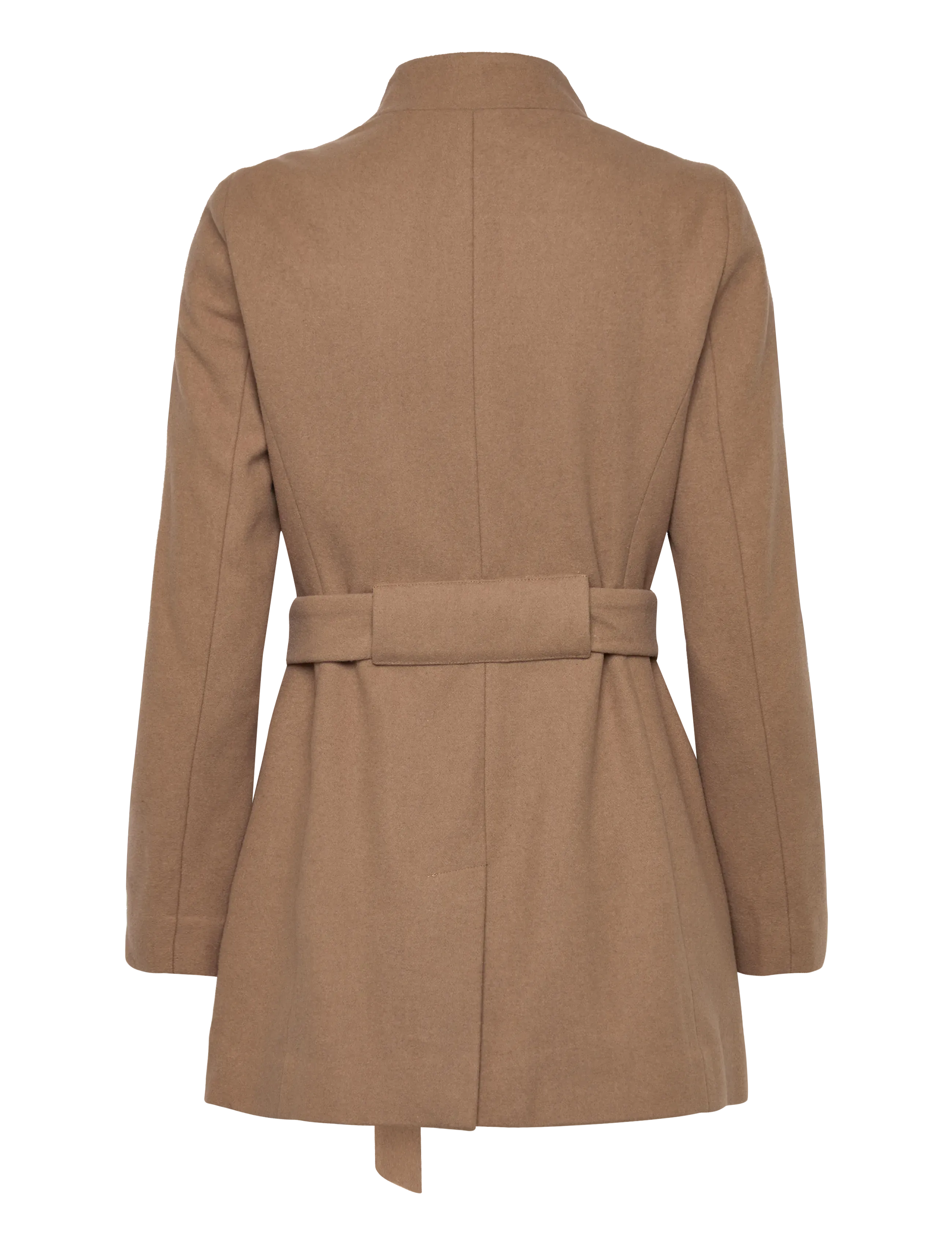 French Connection - PLATFORM FELT CROSSOVER COAT - outerwear - camel - 2