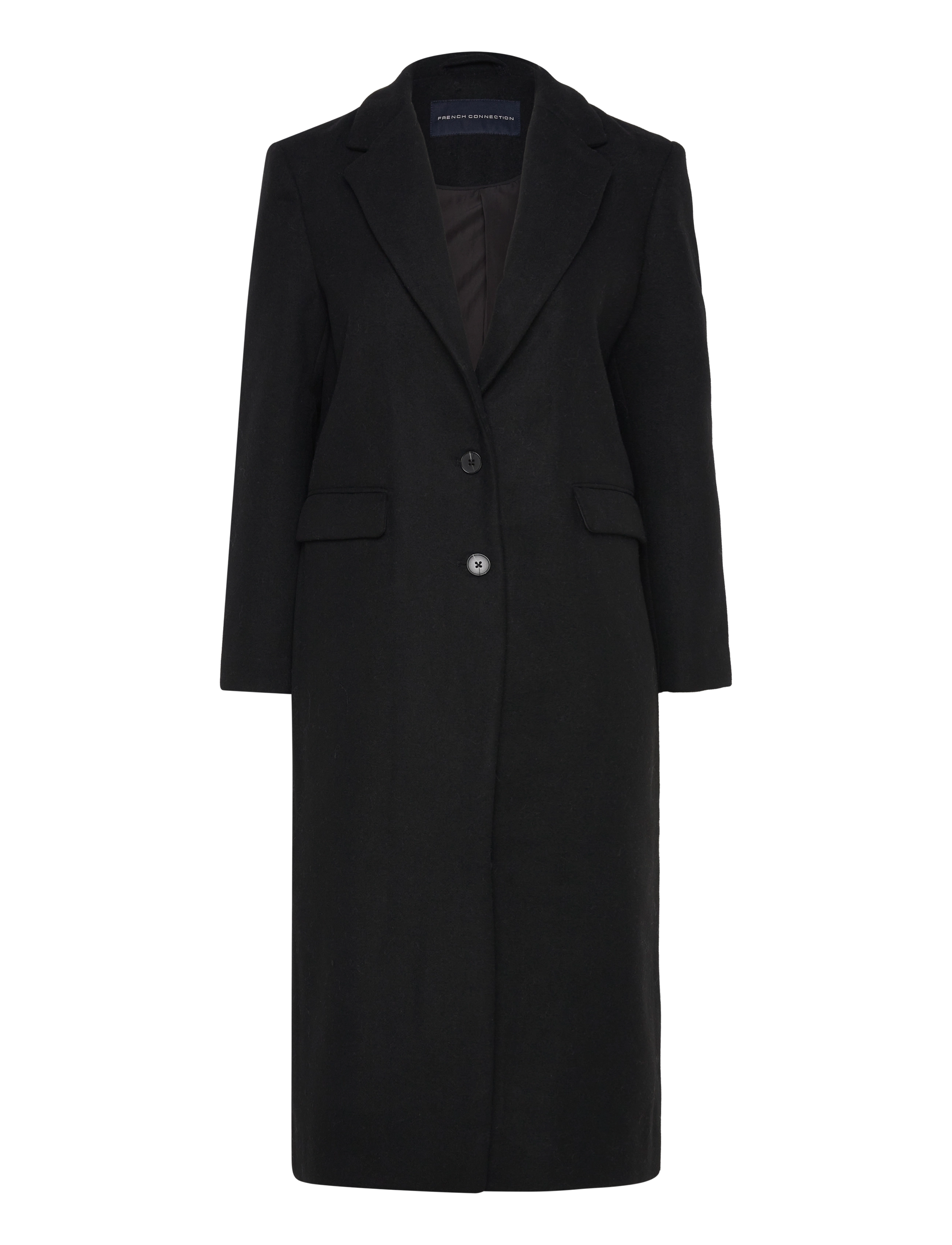 FRENCH CONNECTION Fawn Felt Mantel Schwarz - XS - Damen